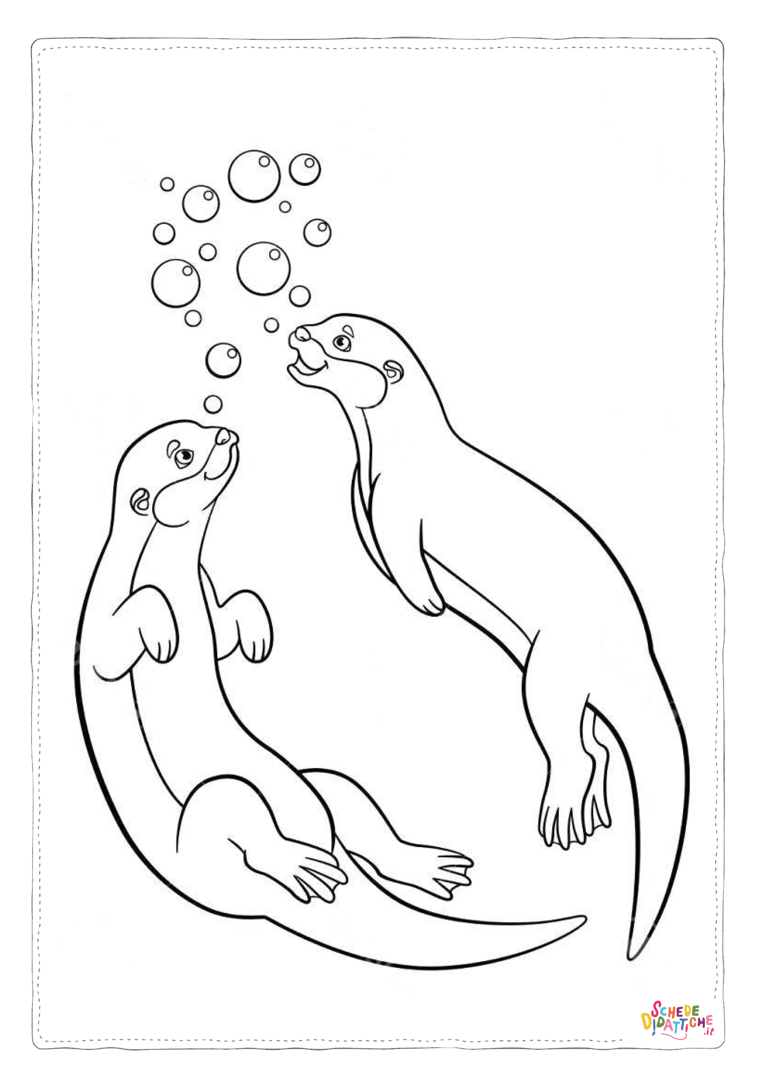 Disegno "Disegno di lontra da stampare e colorare 8" Disegno di lontra da stampare e colorare 8