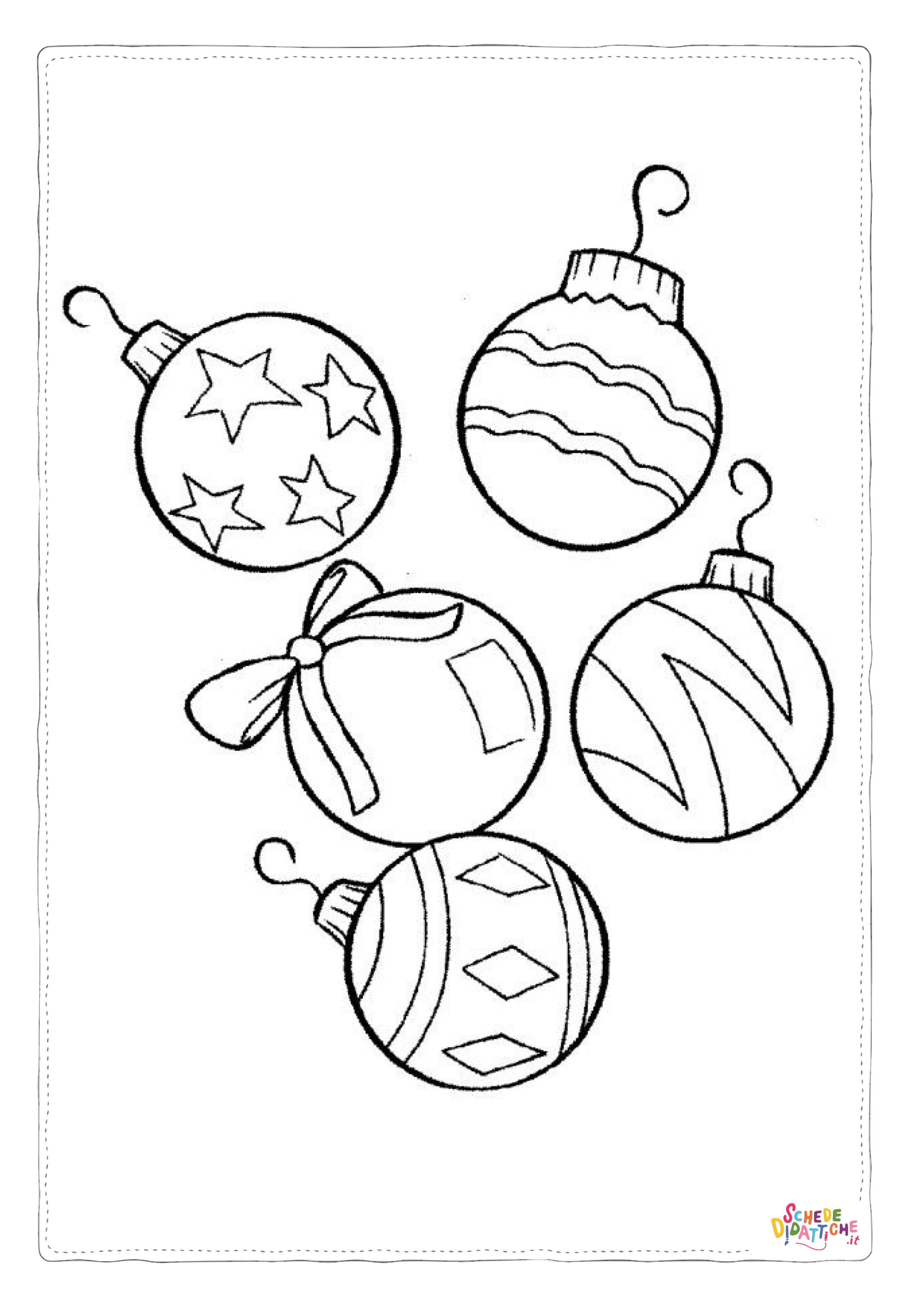 Disegno "Disegno di palla di Natale da stampare e colorare 2" Disegno di palla di Natale da stampare e colorare 2