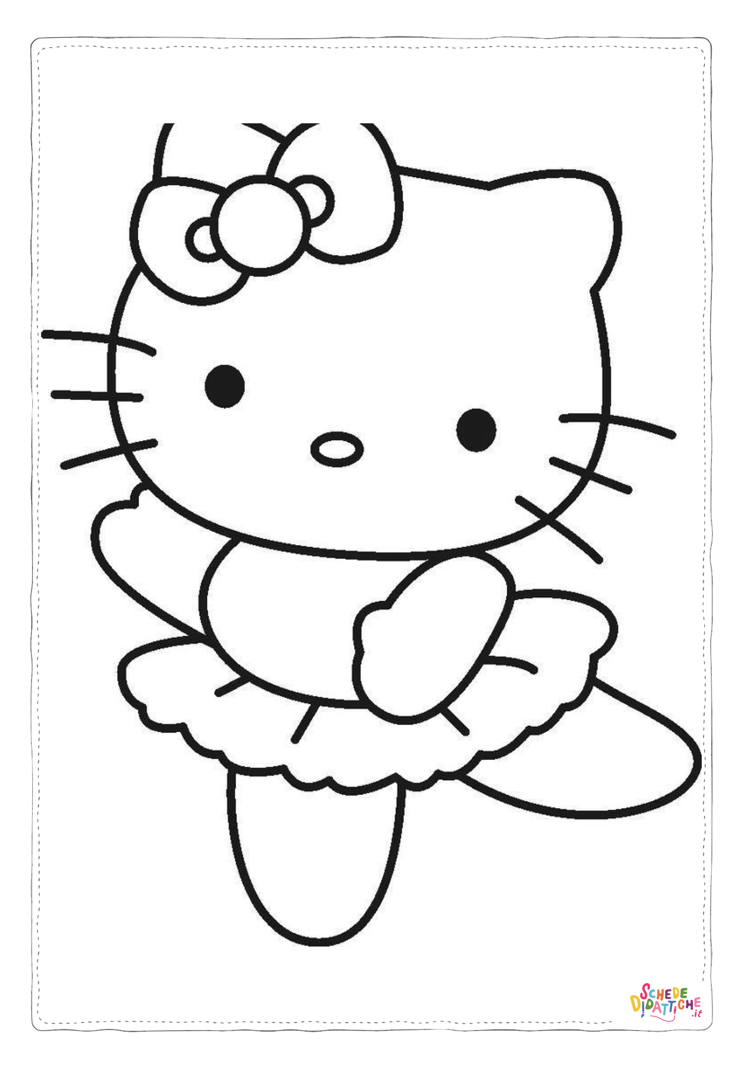 Disegno "Disegno di Hello Kitty da stampare e colorare 194" Disegno di Hello Kitty da stampare e colorare 194