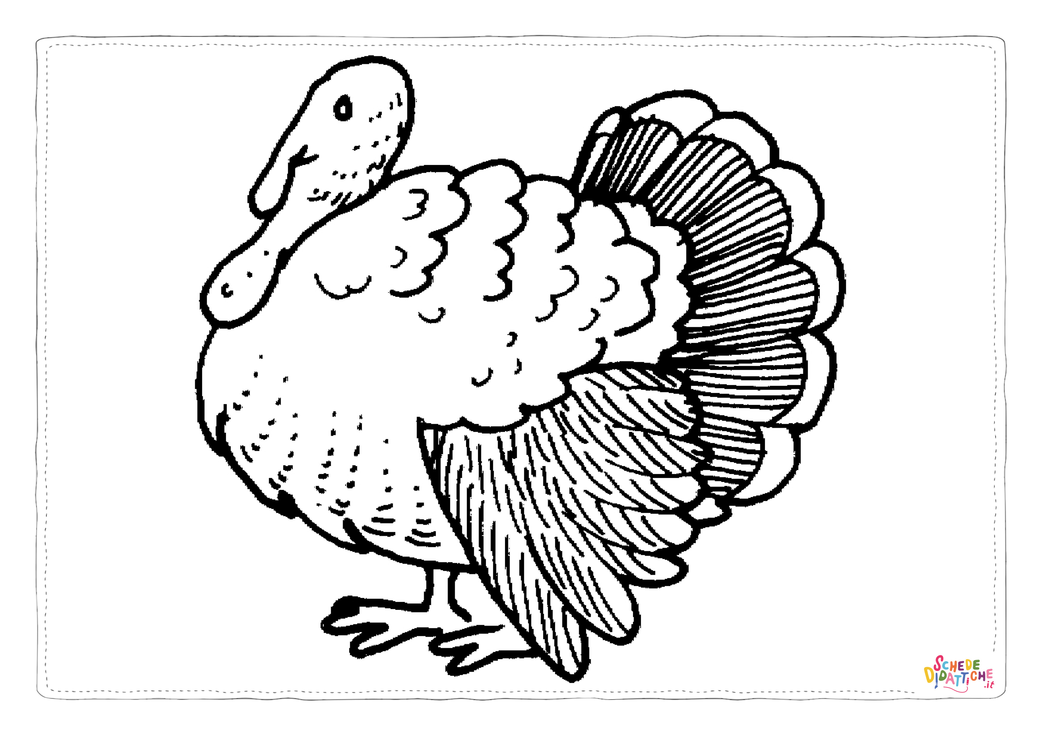 Disegno di tacchino da stampare e colorare 42
