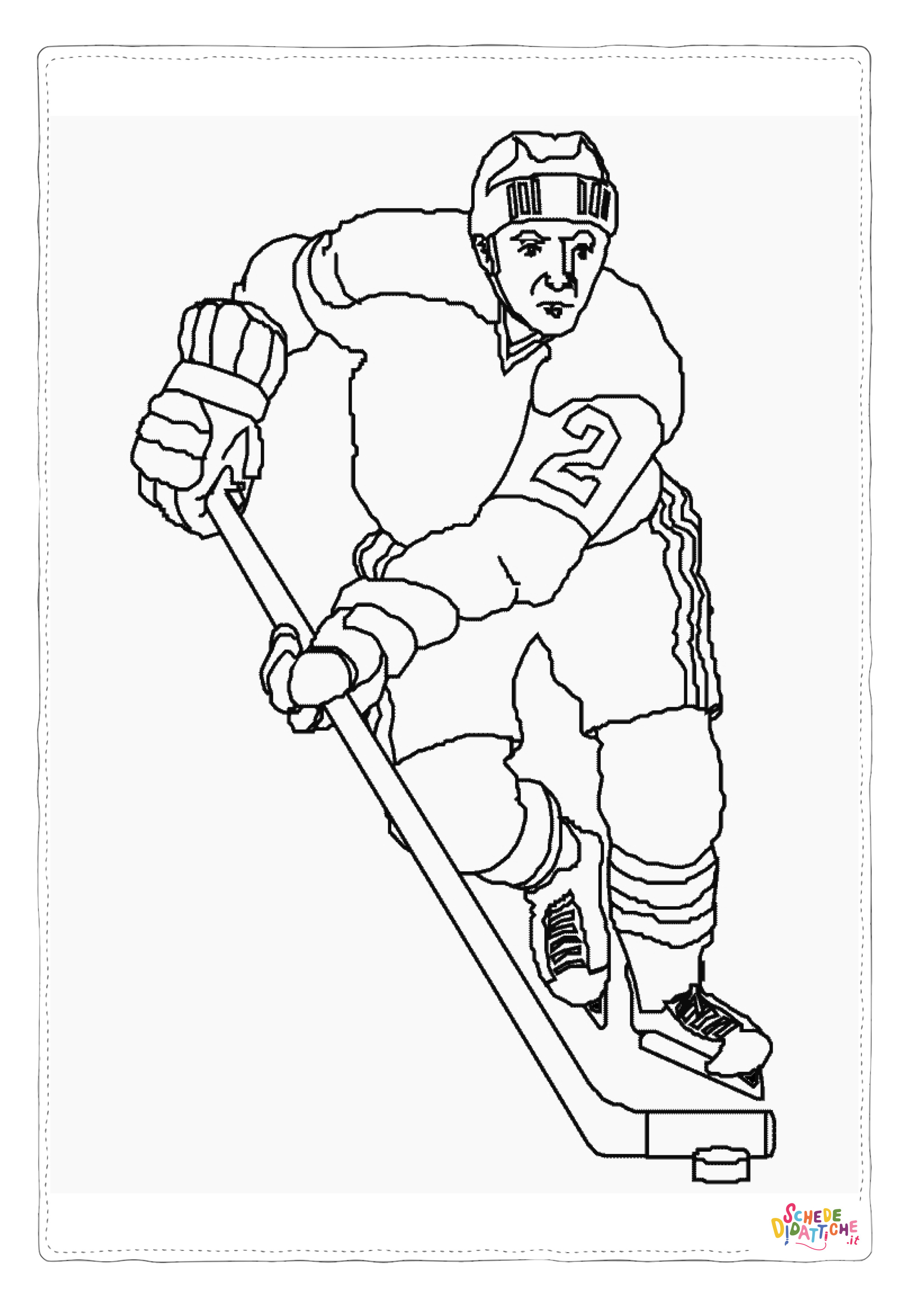 Disegno di hockey da stampare e colorare 29