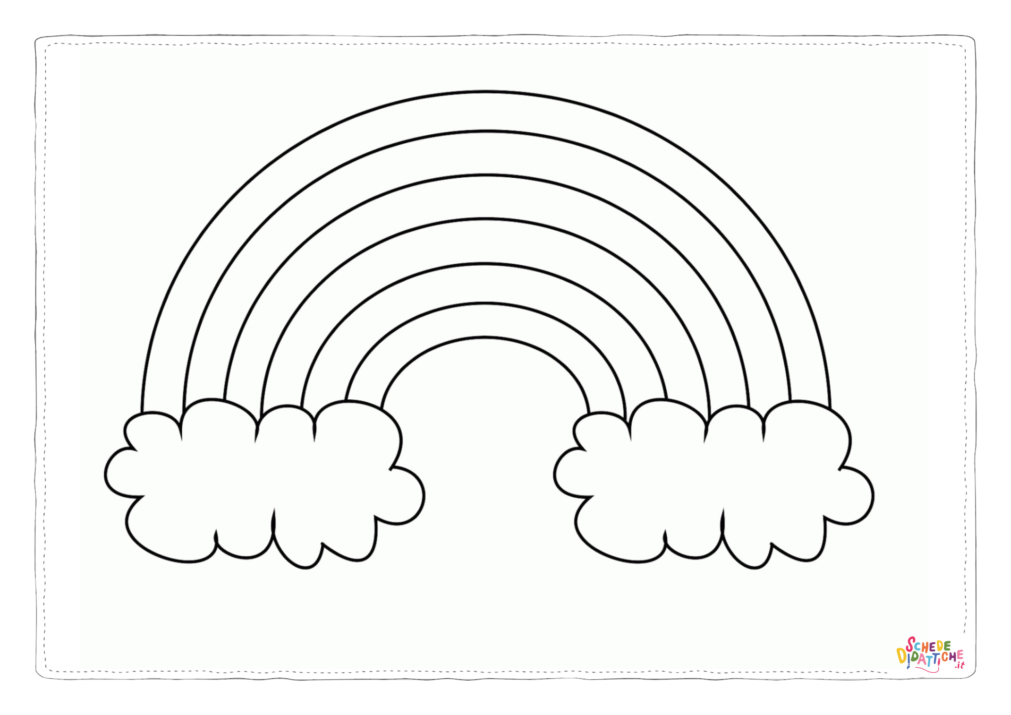 Disegno "Disegno di arcobaleno da stampare e colorare 33" Disegno di arcobaleno da stampare e colorare 33