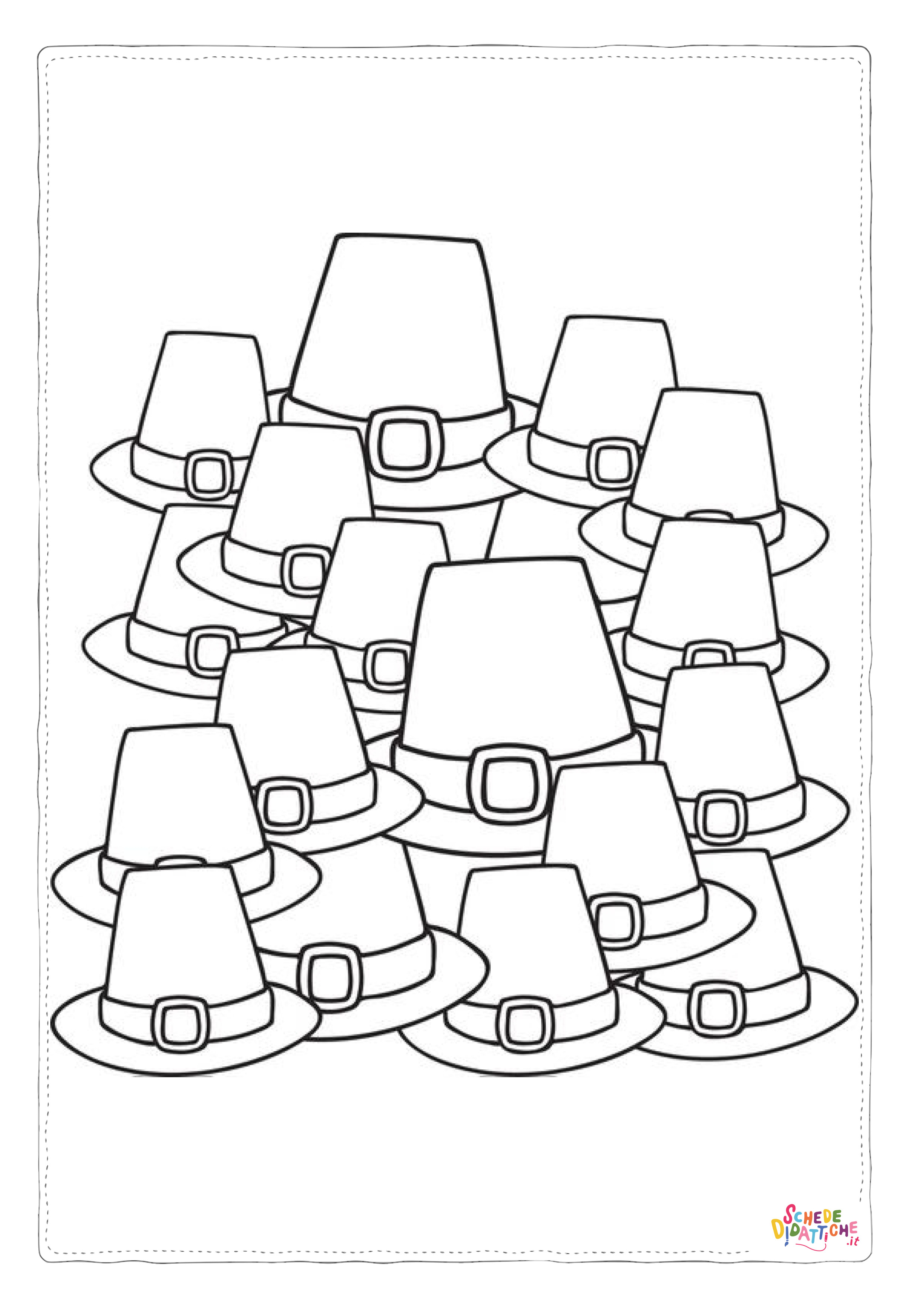 Disegno di cappello da stampare e colorare 14