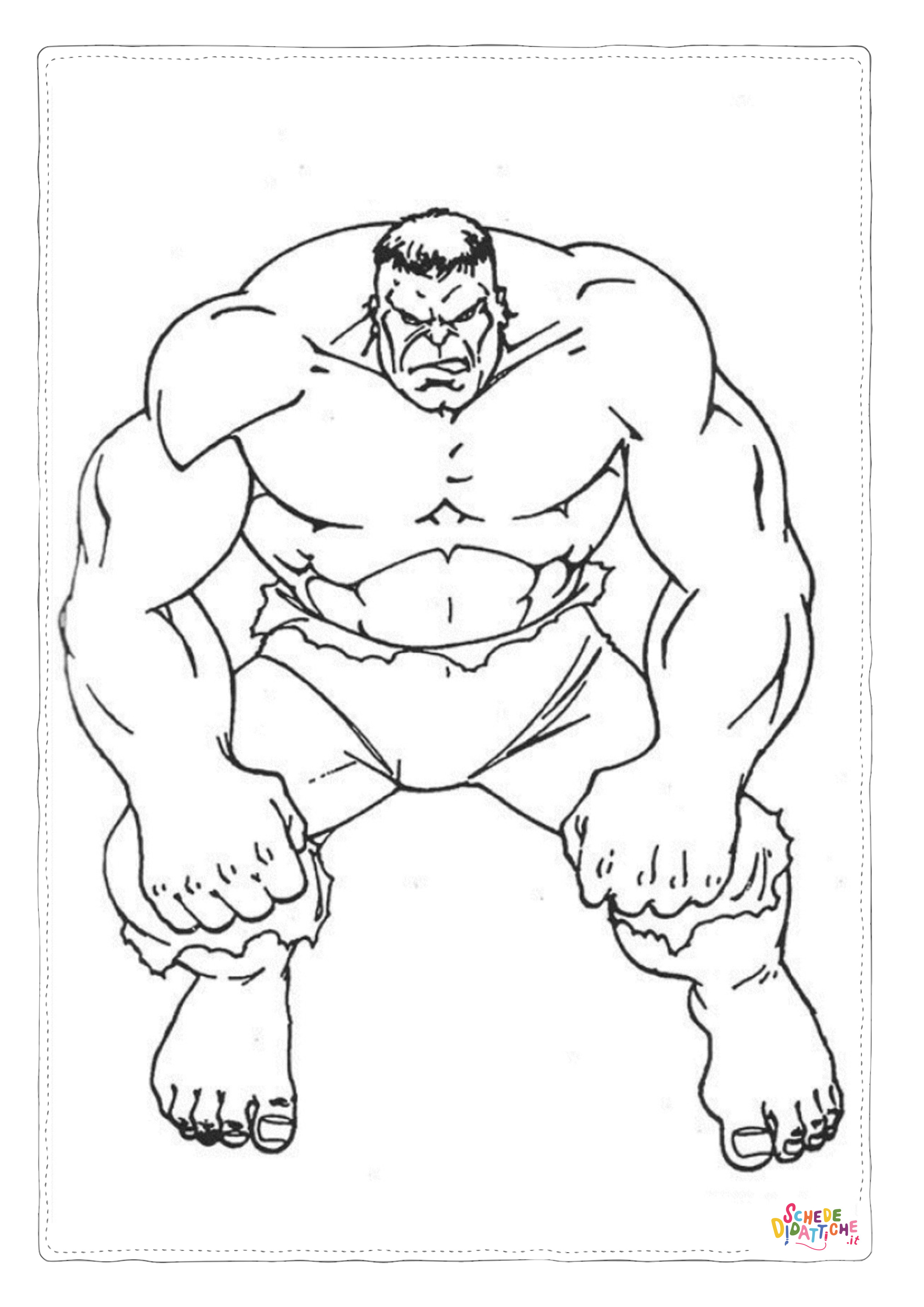 Disegno "Disegno di Hulk da stampare e colorare 77" Disegno di Hulk da stampare e colorare 77