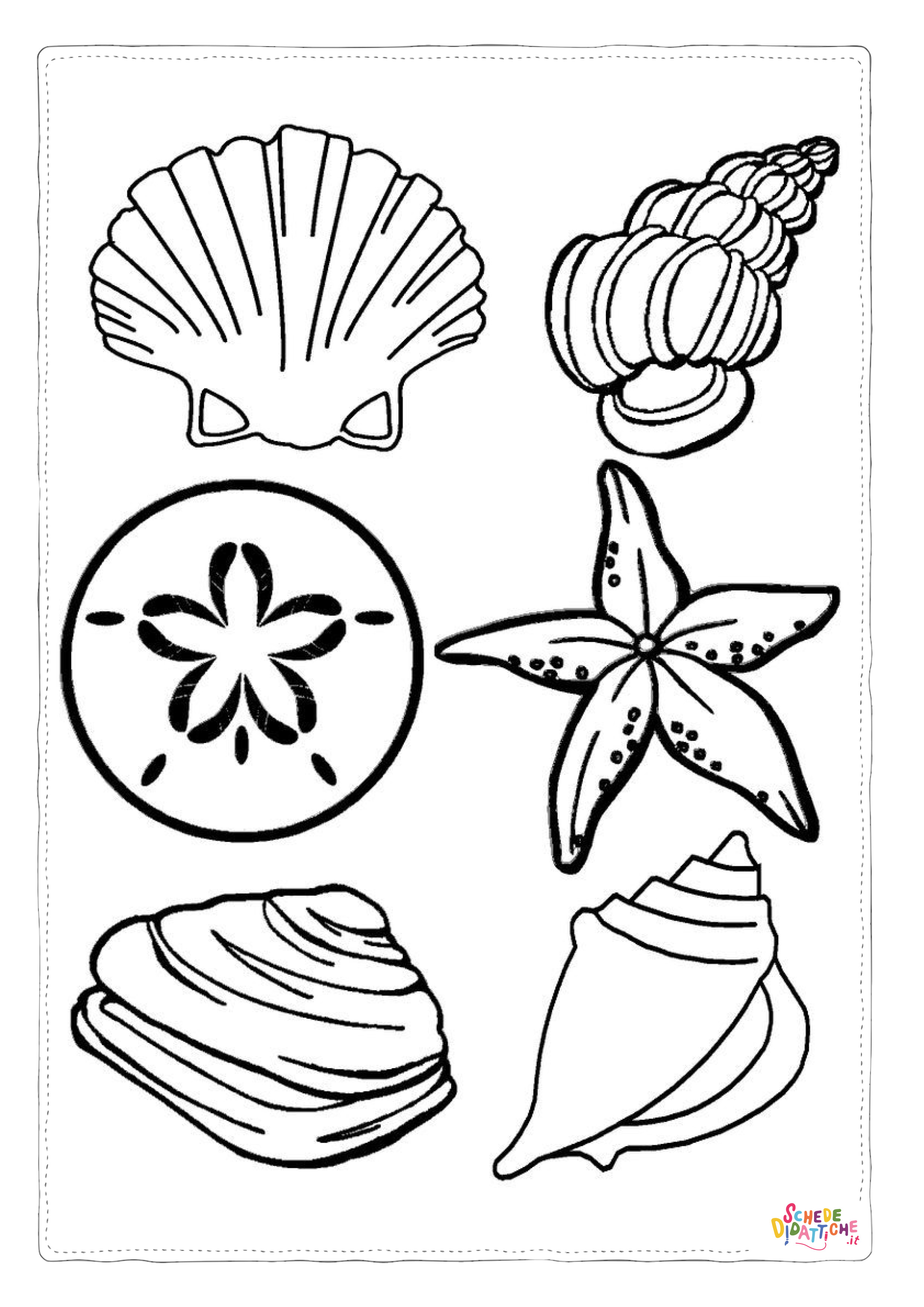 Disegno di stella marina da stampare e colorare 4