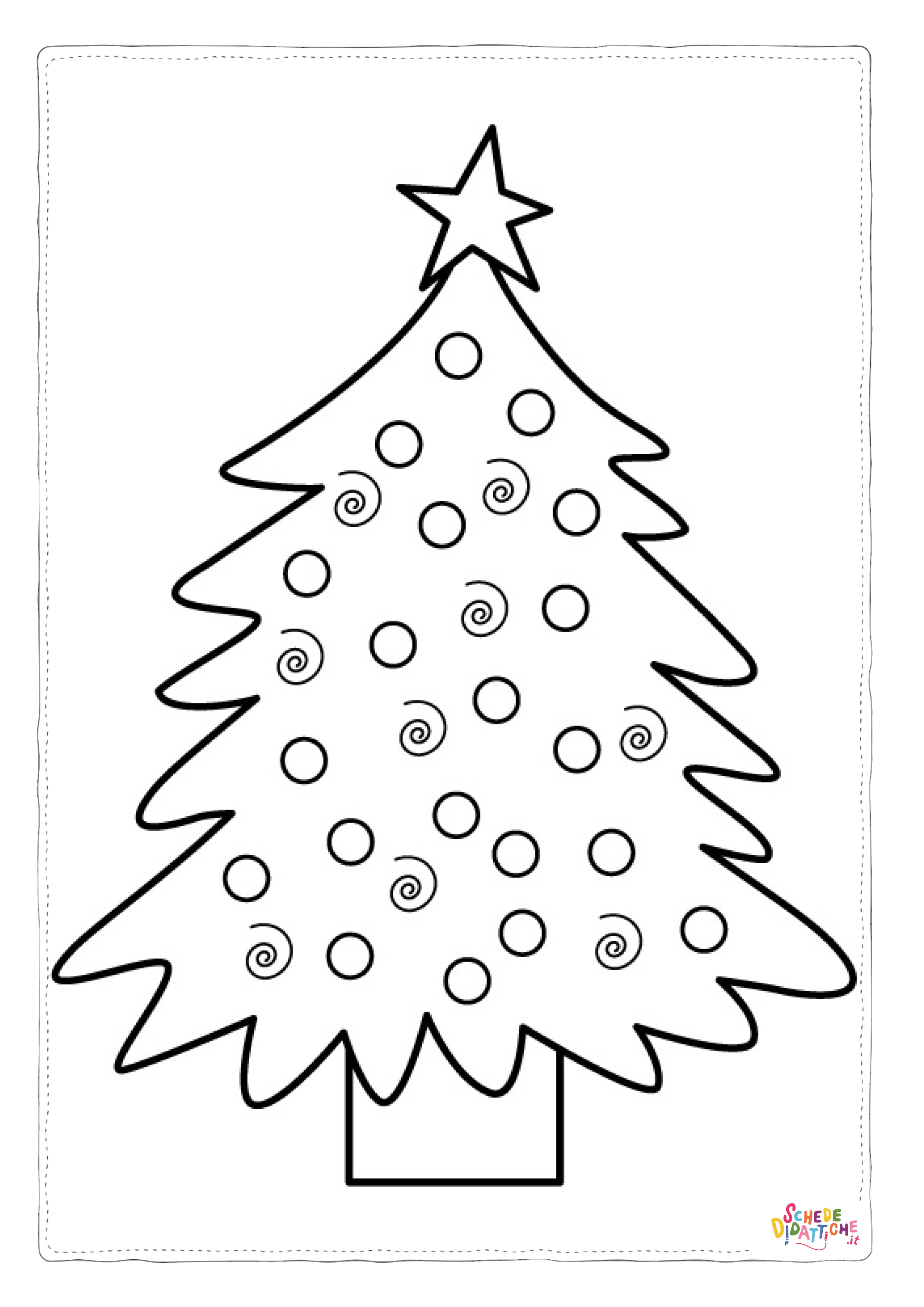 Disegno "Disegno di albero di Natale da stampare e colorare 56" Disegno di albero di Natale da stampare e colorare 56
