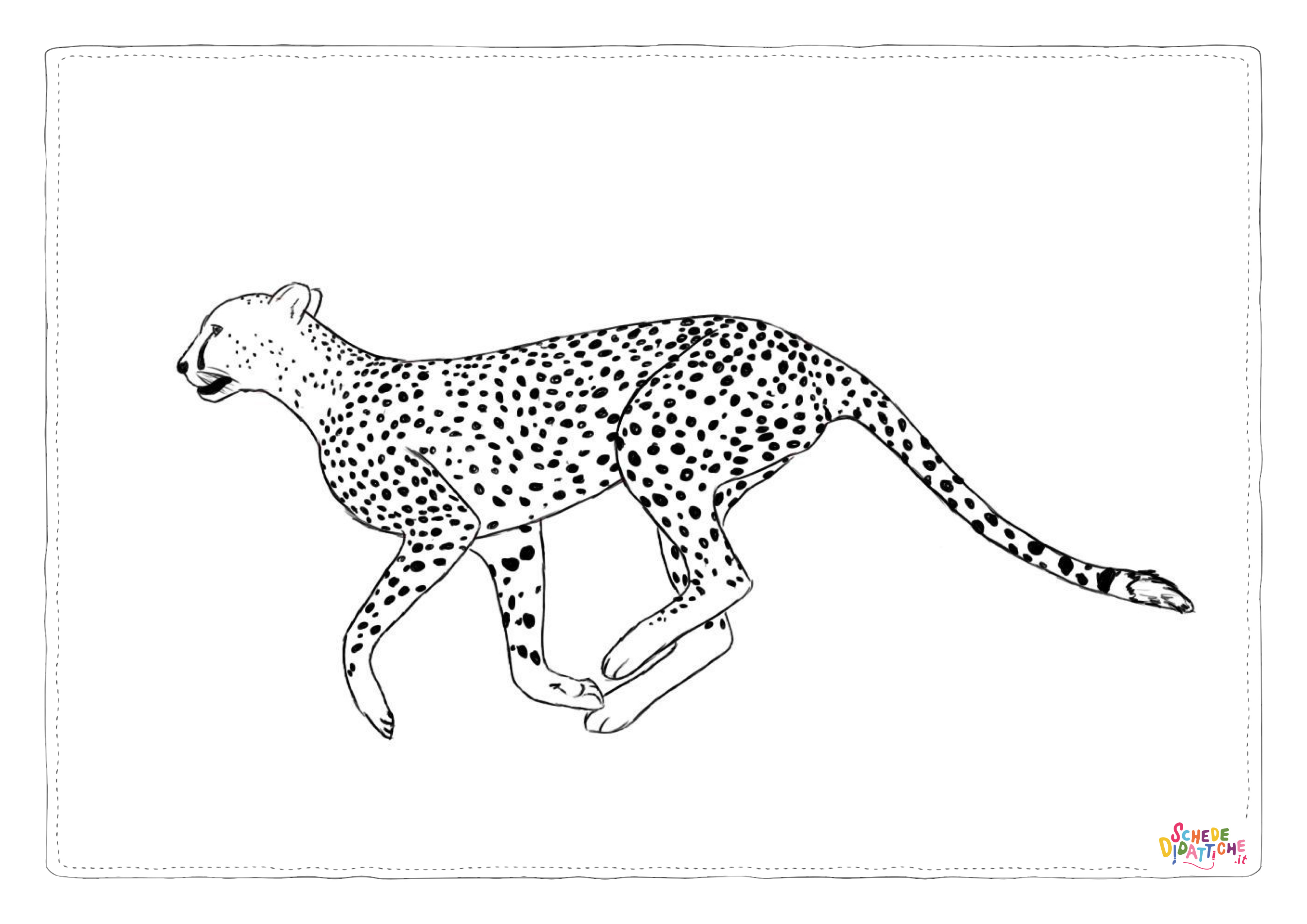 Disegno "Disegno di leopardo da stampare e colorare 59" Disegno di leopardo da stampare e colorare 59