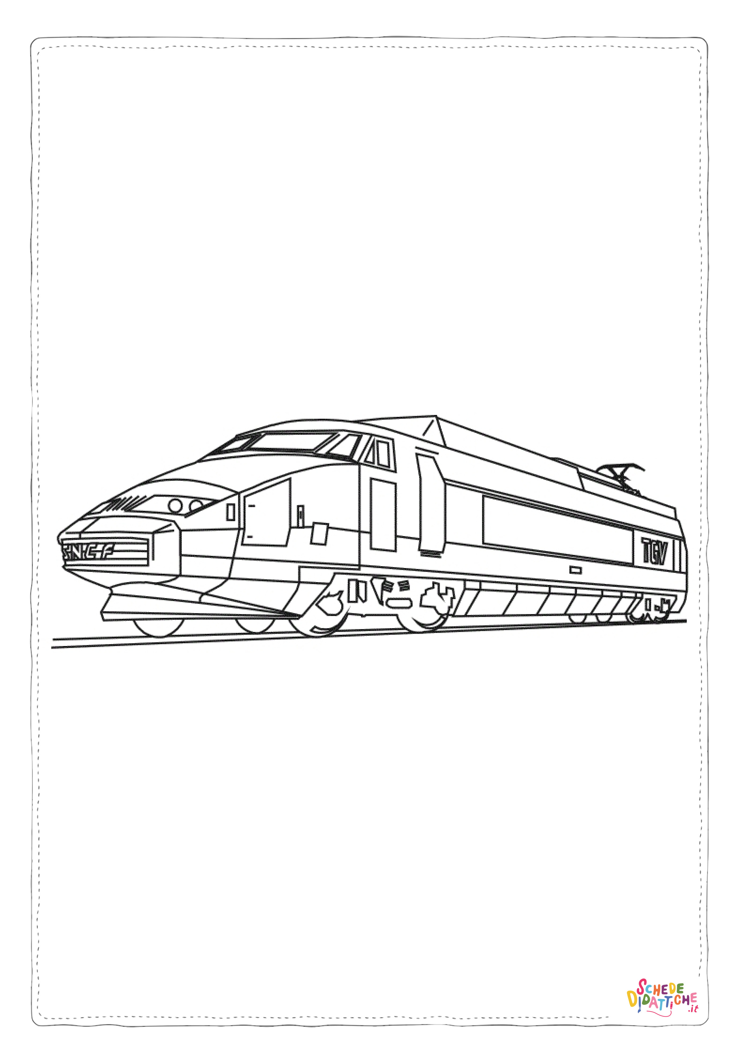Disegno "Disegno di treno da stampare e colorare 100" Disegno di treno da stampare e colorare 100