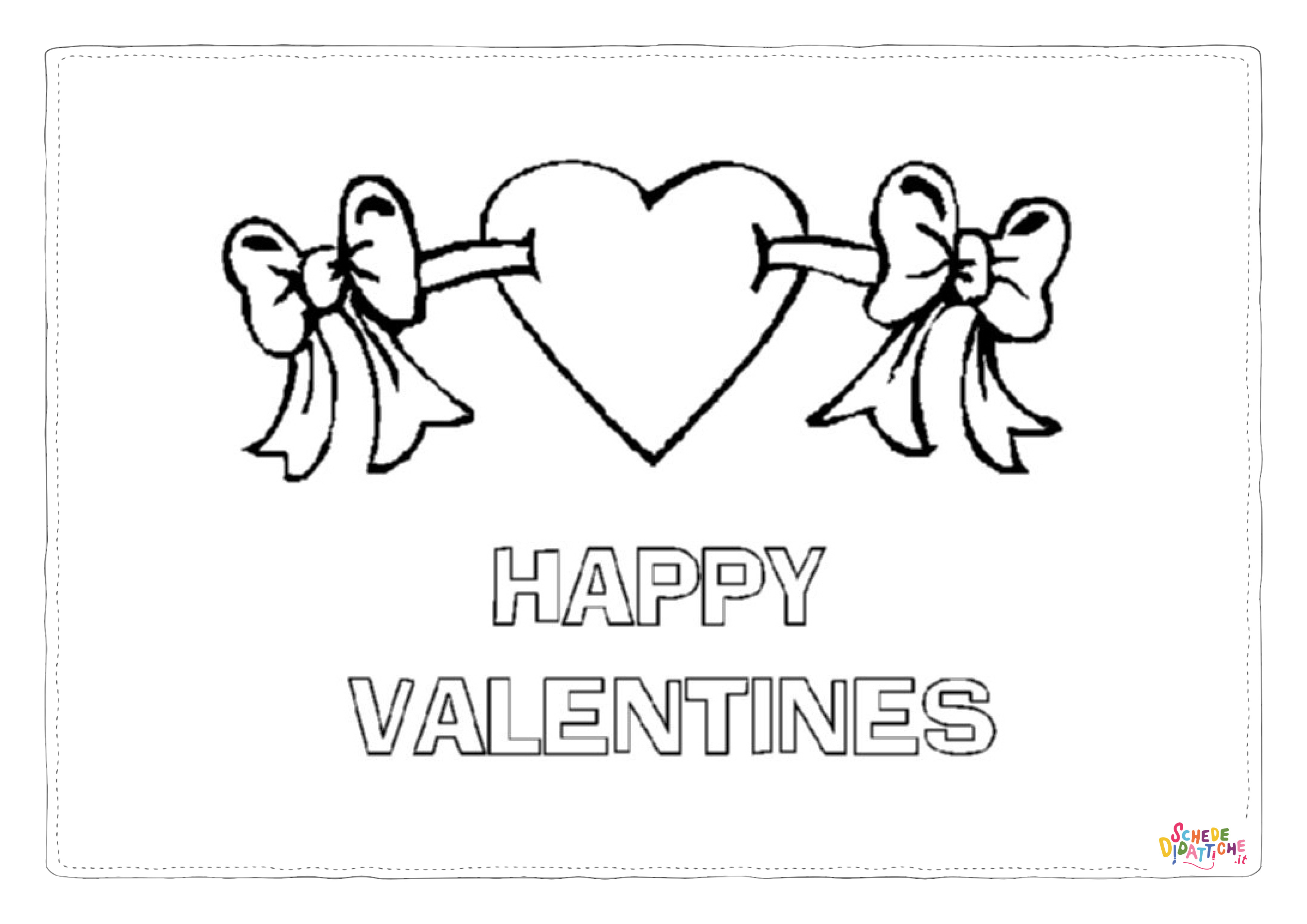 Disegno "Disegno di San Valentino da stampare e colorare 72" Disegno di San Valentino da stampare e colorare 72