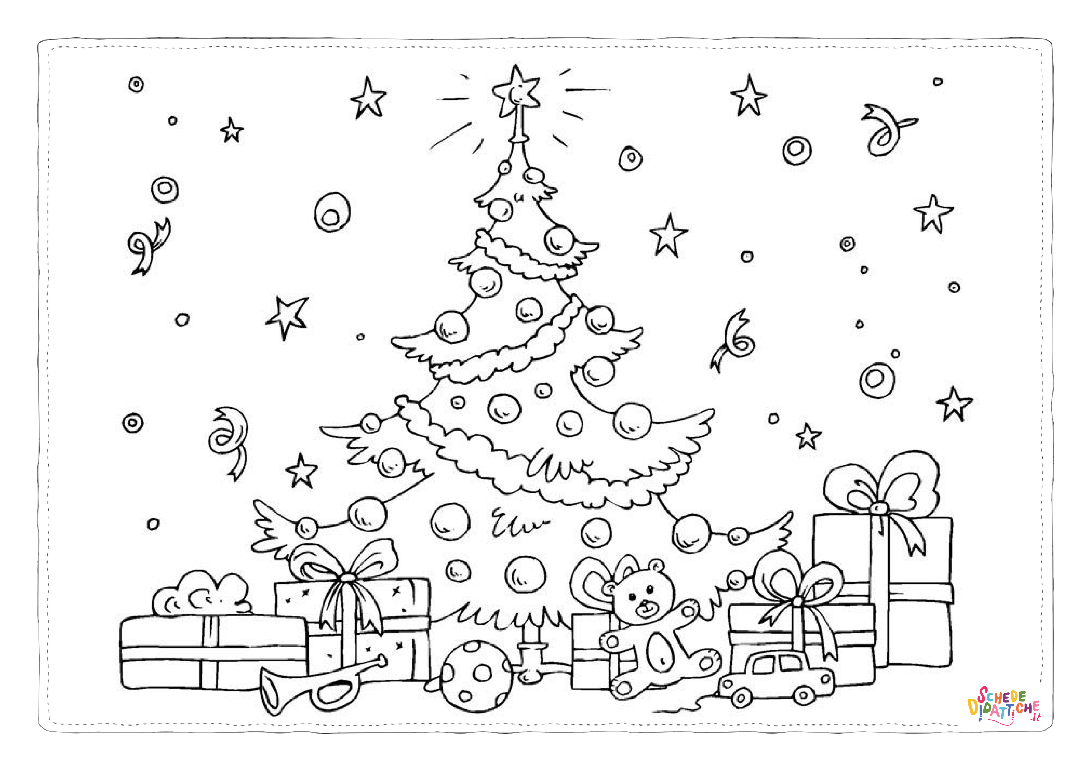 Disegno "Disegno di albero di Natale da stampare e colorare 24" Disegno di albero di Natale da stampare e colorare 24
