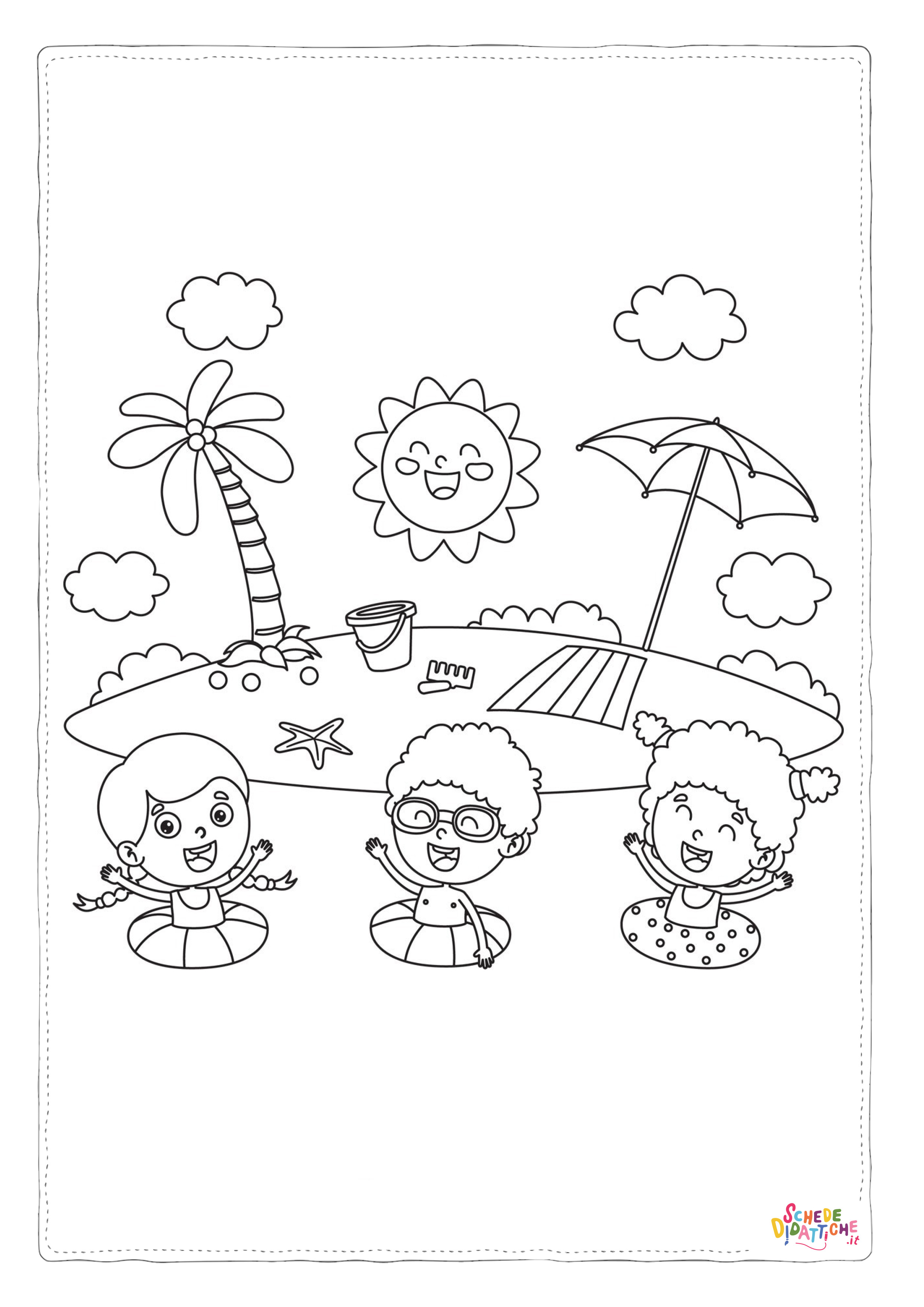 Disegno "Bambini in spiaggia 10" Bambini in spiaggia 10