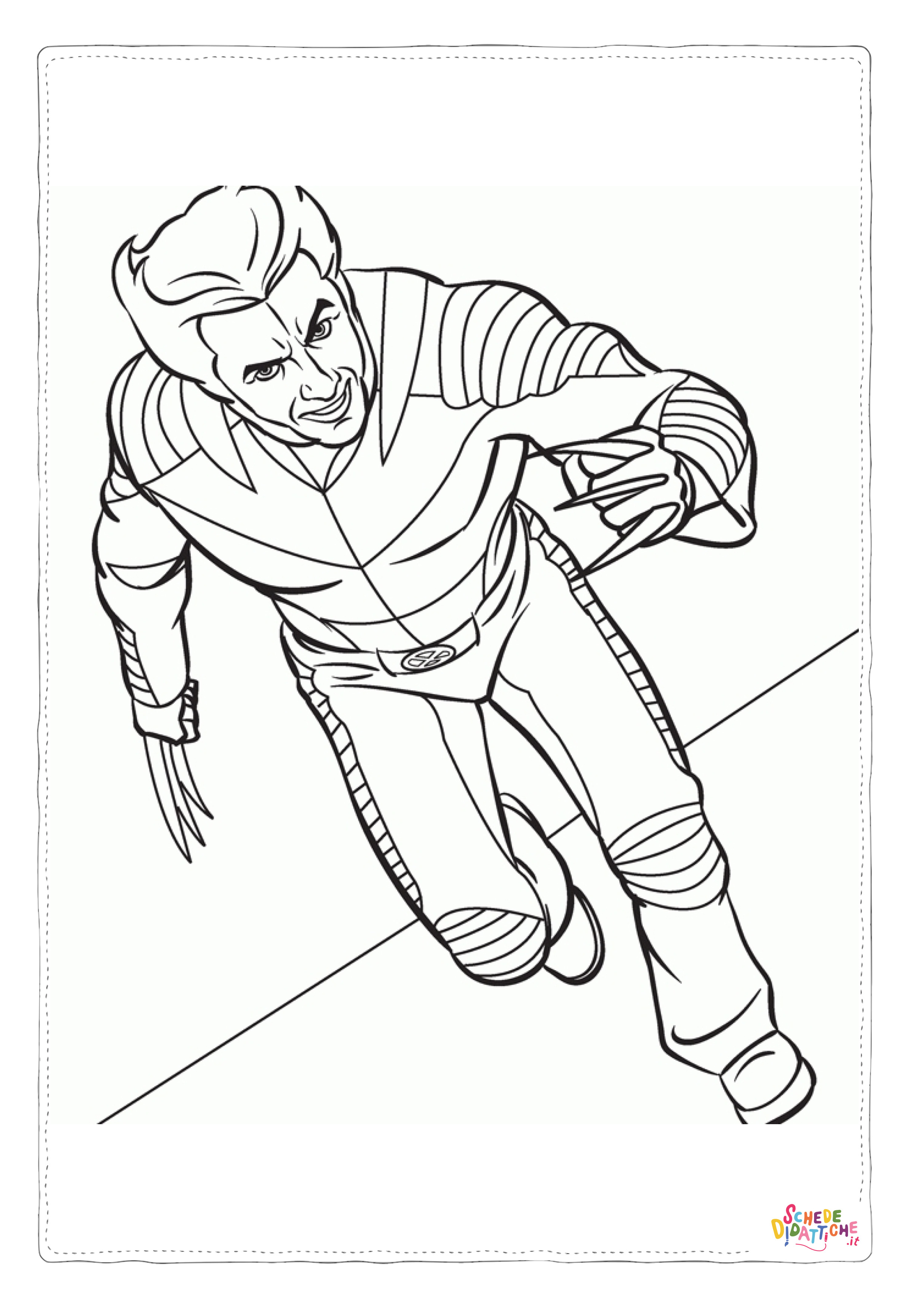Disegno di Wolverine da stampare e colorare 6
