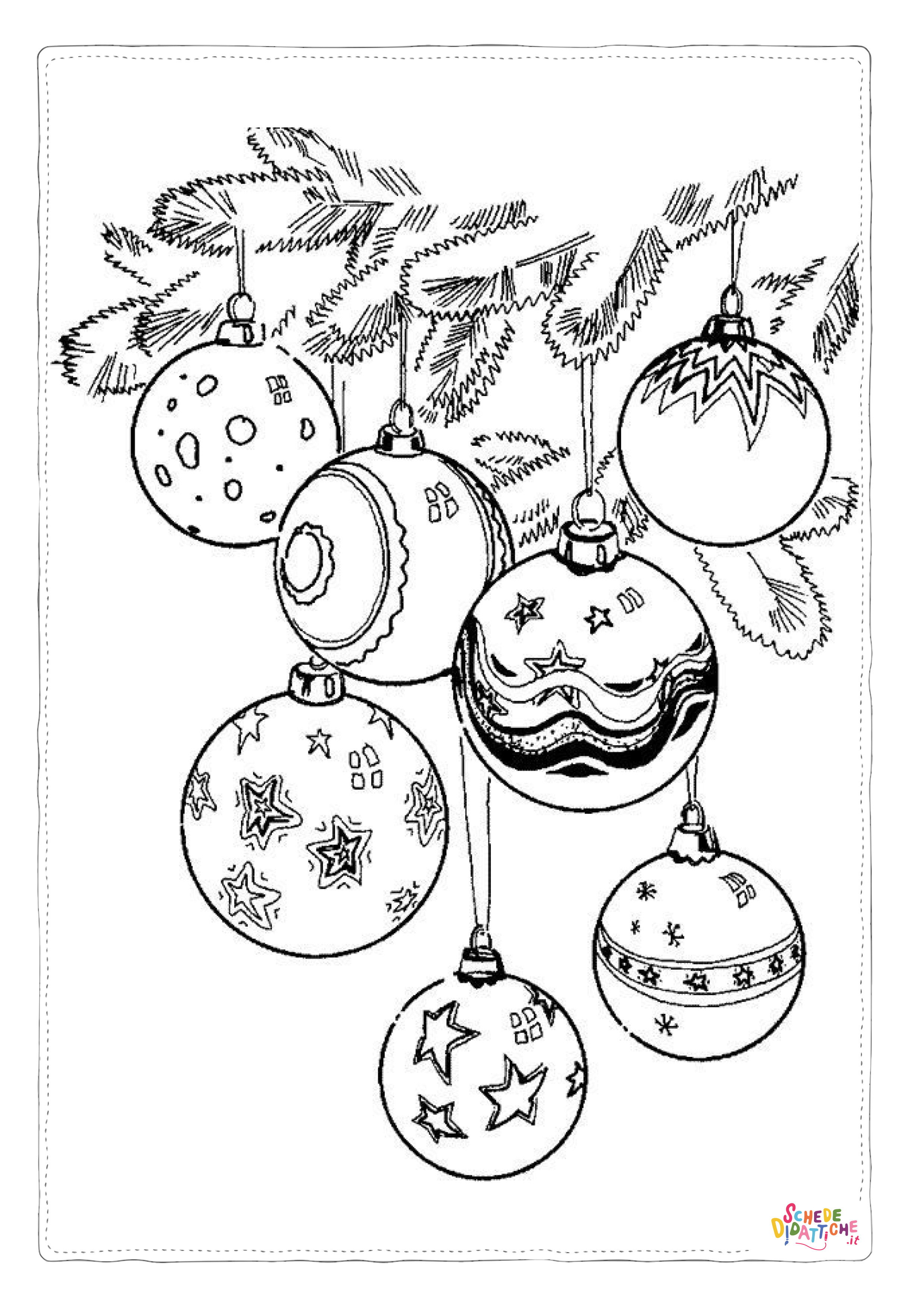 Disegno "Disegno di palla di Natale da stampare e colorare 61" Disegno di palla di Natale da stampare e colorare 61