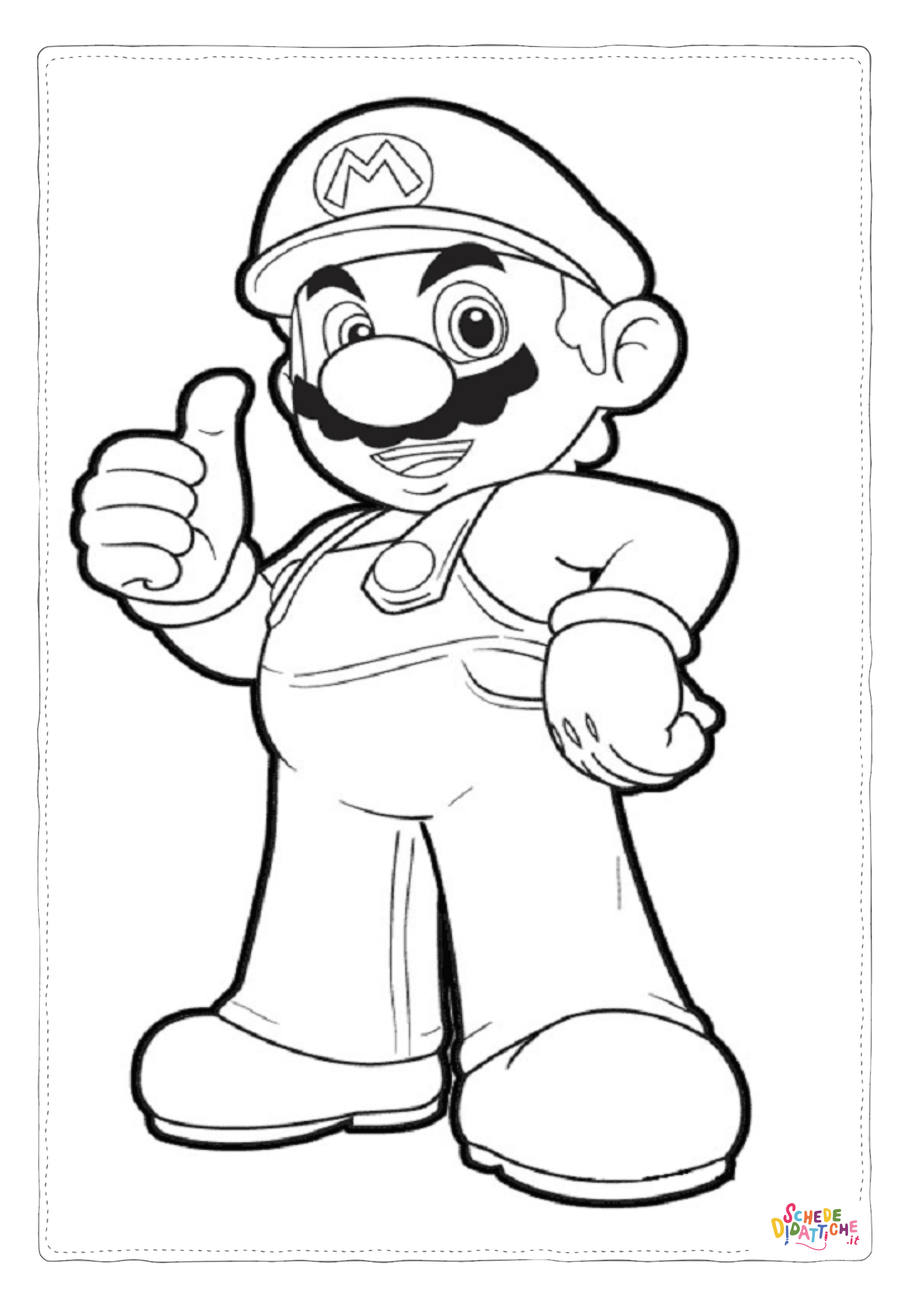 Disegno "Disegno di Super Mario da stampare e colorare 116" Disegno di Super Mario da stampare e colorare 116