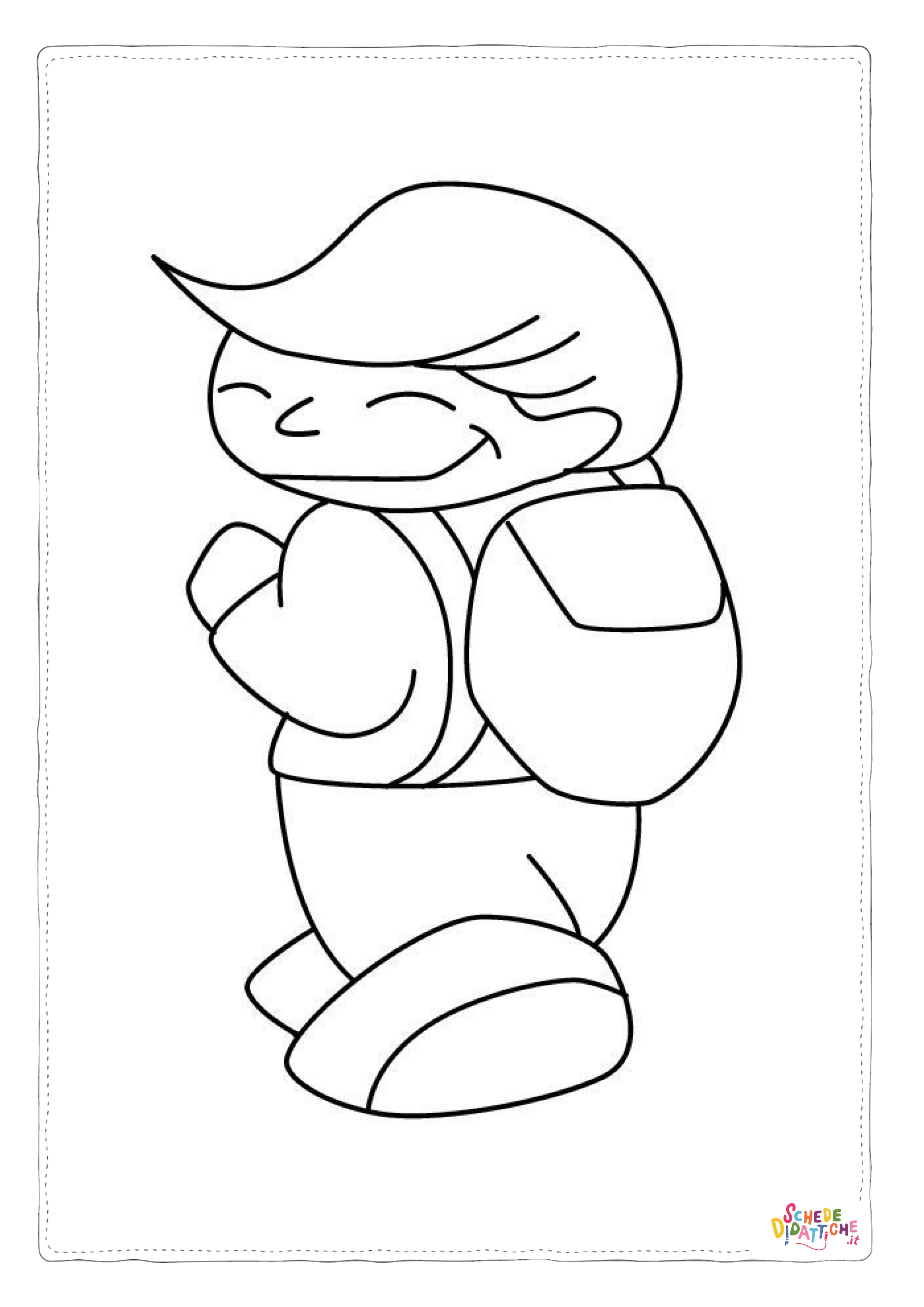 Disegno "Disegno di zaino da stampare e colorare 4" Disegno di zaino da stampare e colorare 4