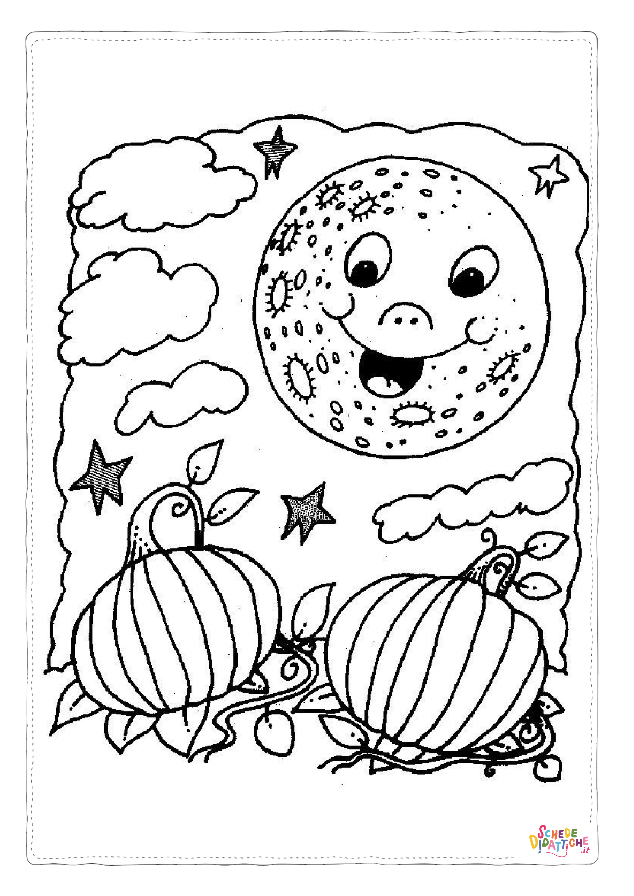 Disegno "Disegno di zucca di Halloween da stampare e colorare 211" Disegno di zucca di Halloween da stampare e colorare 211