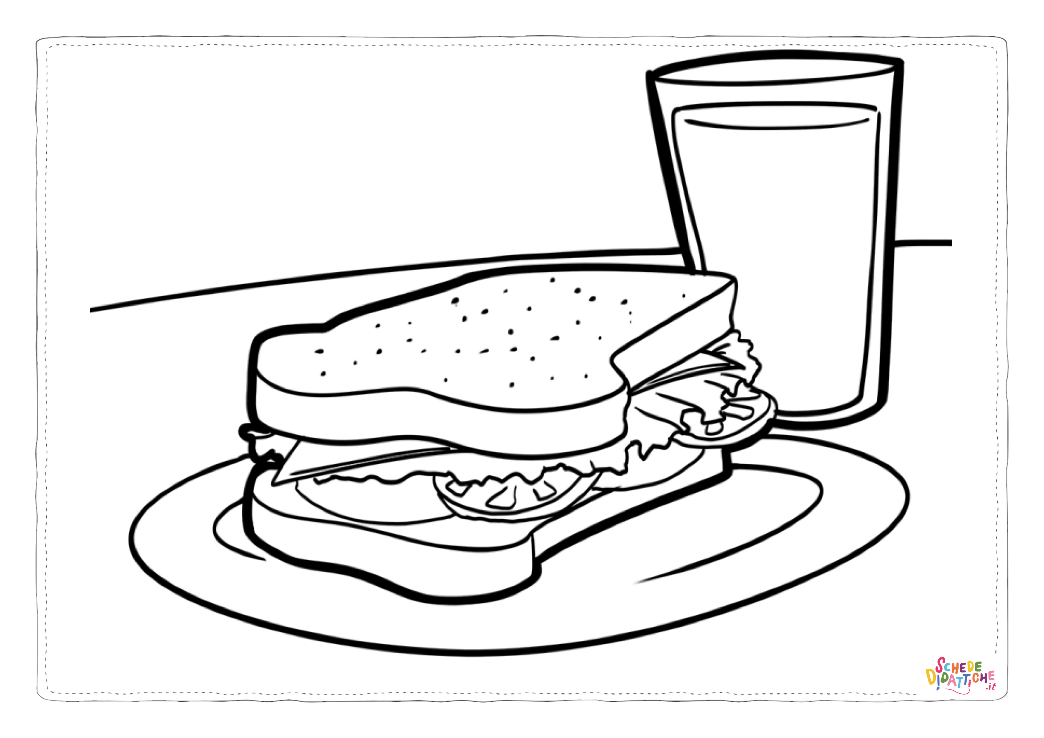 Disegno "Disegno di fast food da stampare e colorare 24" Disegno di fast food da stampare e colorare 24