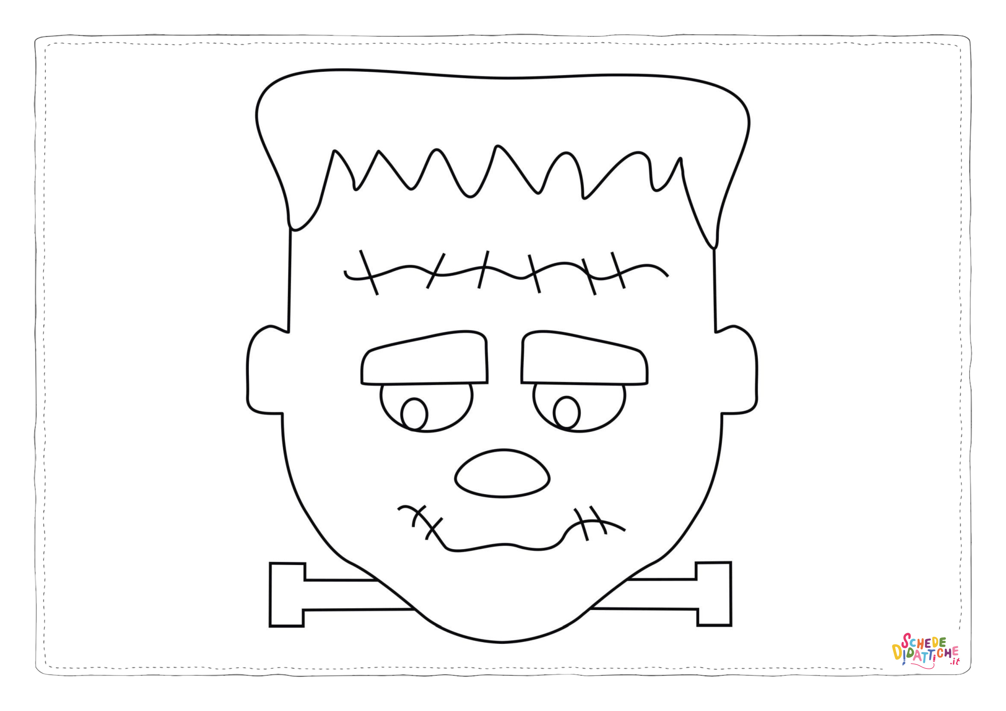 Disegno "Disegno di Frankenstein da stampare e colorare 28" Disegno di Frankenstein da stampare e colorare 28