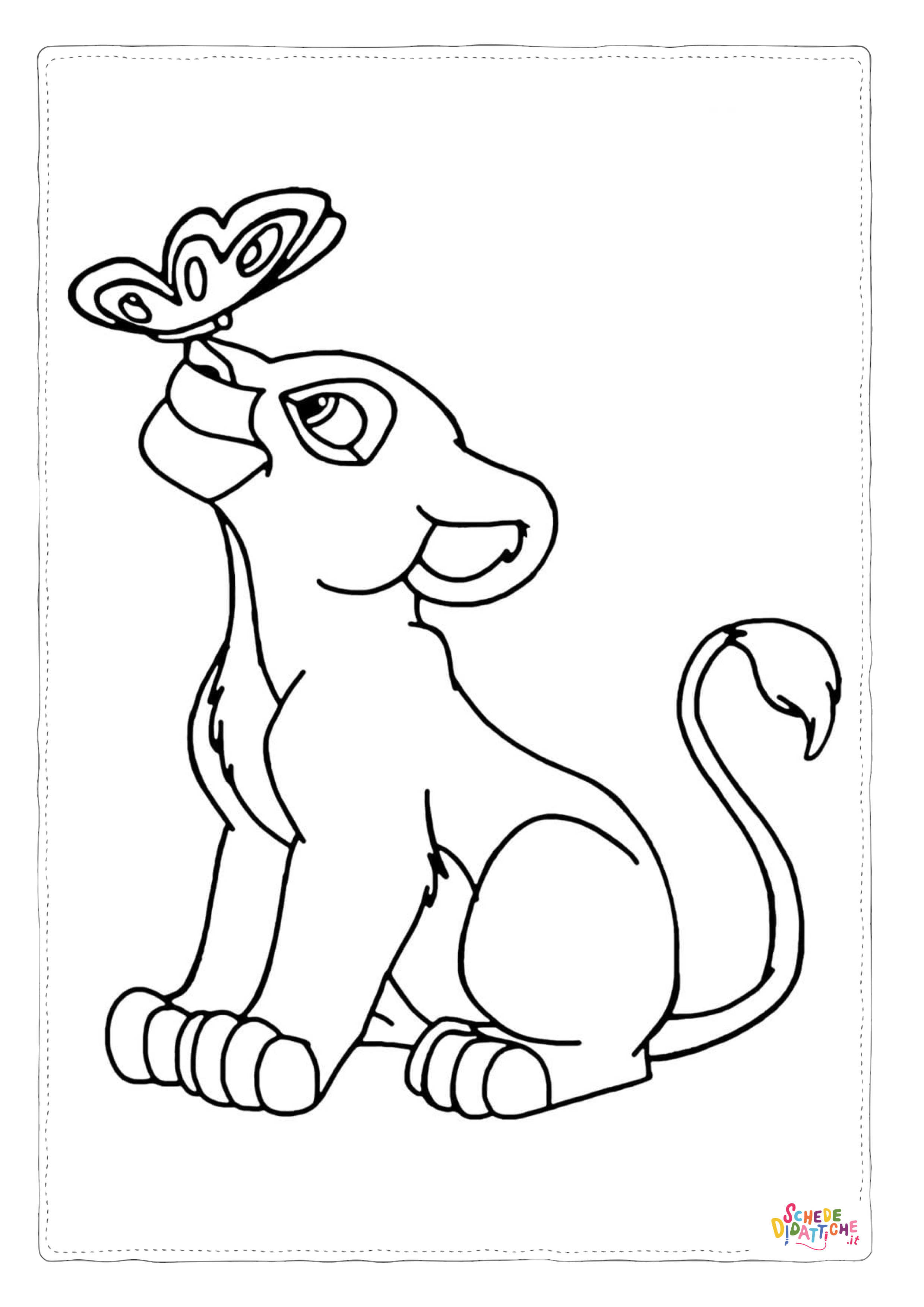 Disegno di Re Leone da stampare e colorare 161