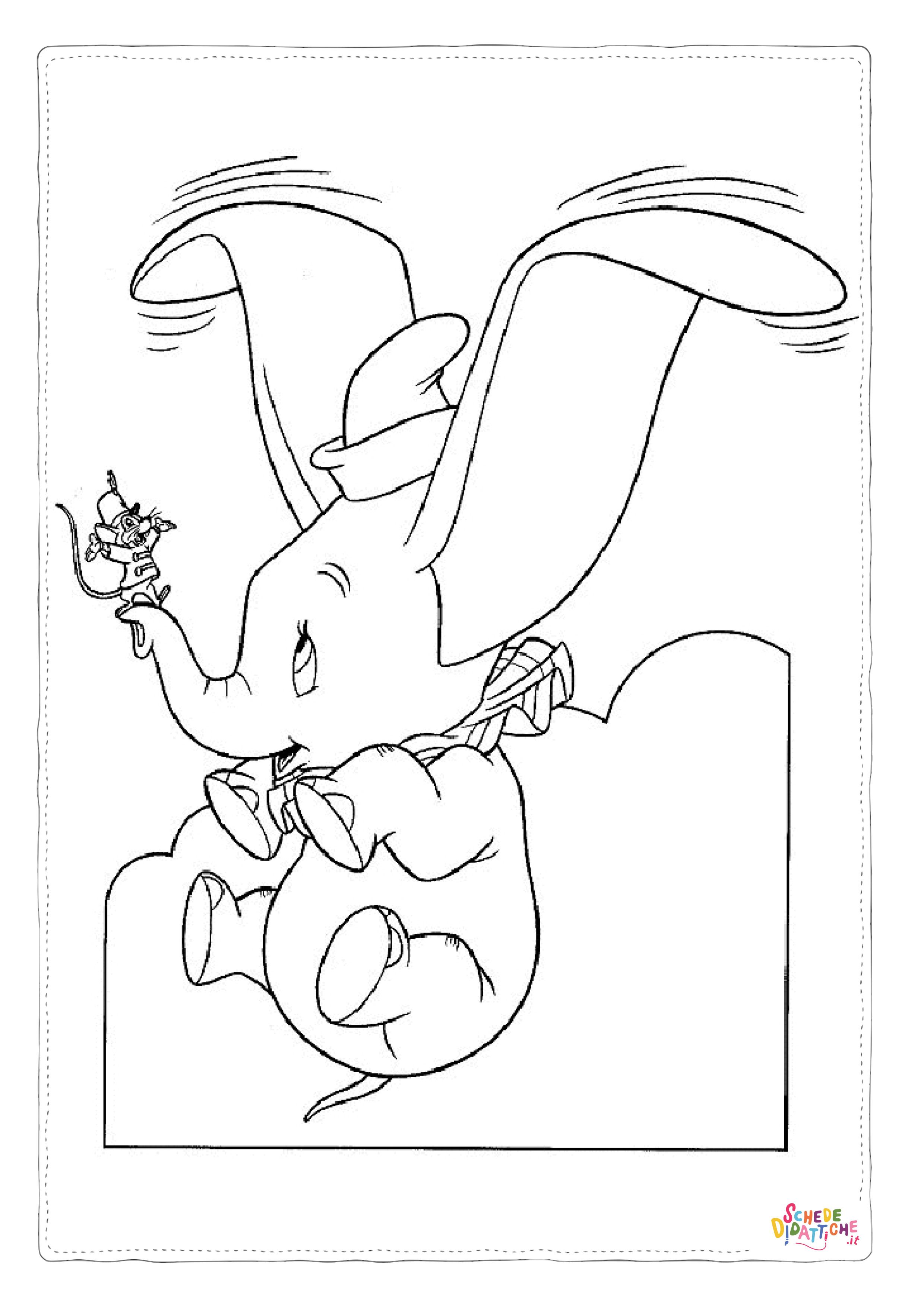 Disegno "Disegno di Dumbo da stampare e colorare 9" Disegno di Dumbo da stampare e colorare 9