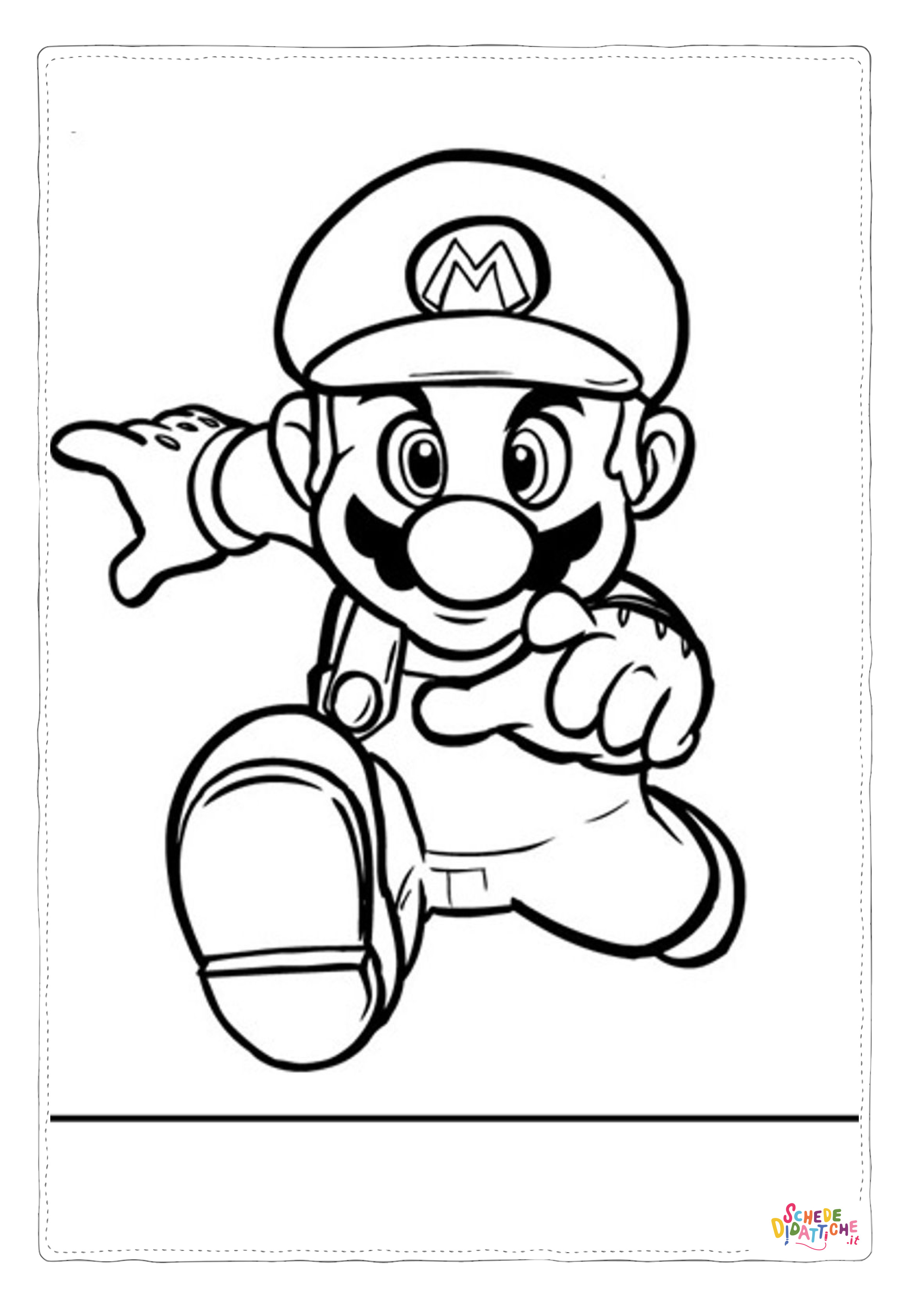 Disegno "Disegno di Super Mario da stampare e colorare 24" Disegno di Super Mario da stampare e colorare 24