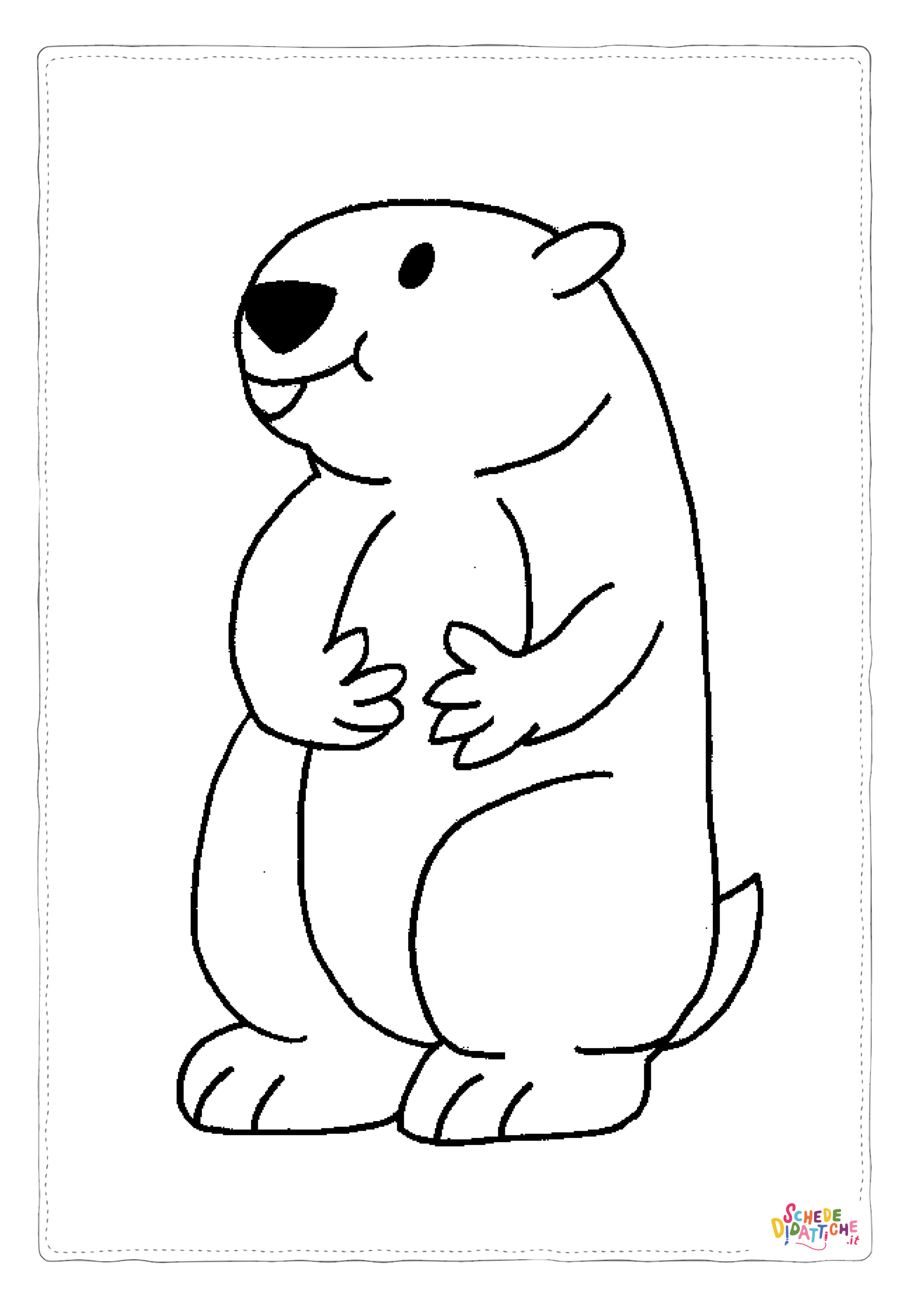 Disegno "Disegno di castoro da stampare e colorare" Disegno di castoro da stampare e colorare