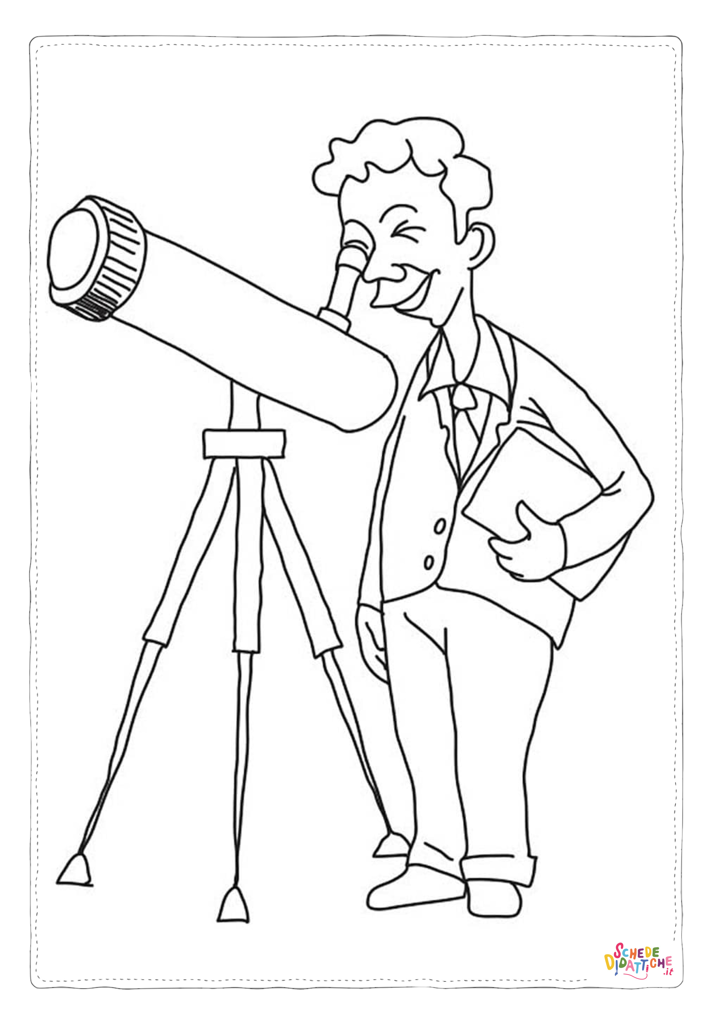 Disegno di scienziato da stampare e colorare