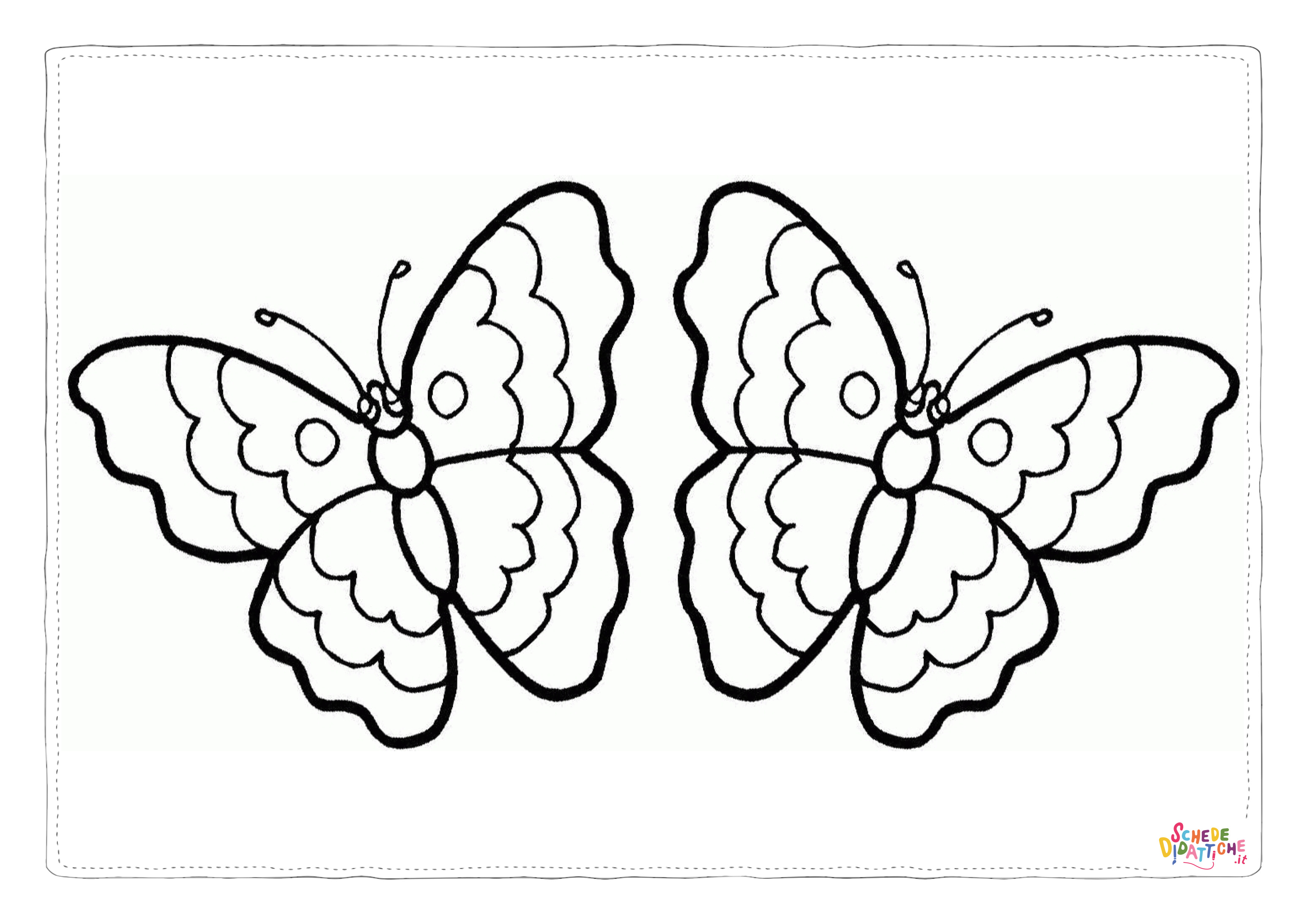 Disegno "Disegno di farfalla da stampare e colorare 171" Disegno di farfalla da stampare e colorare 171