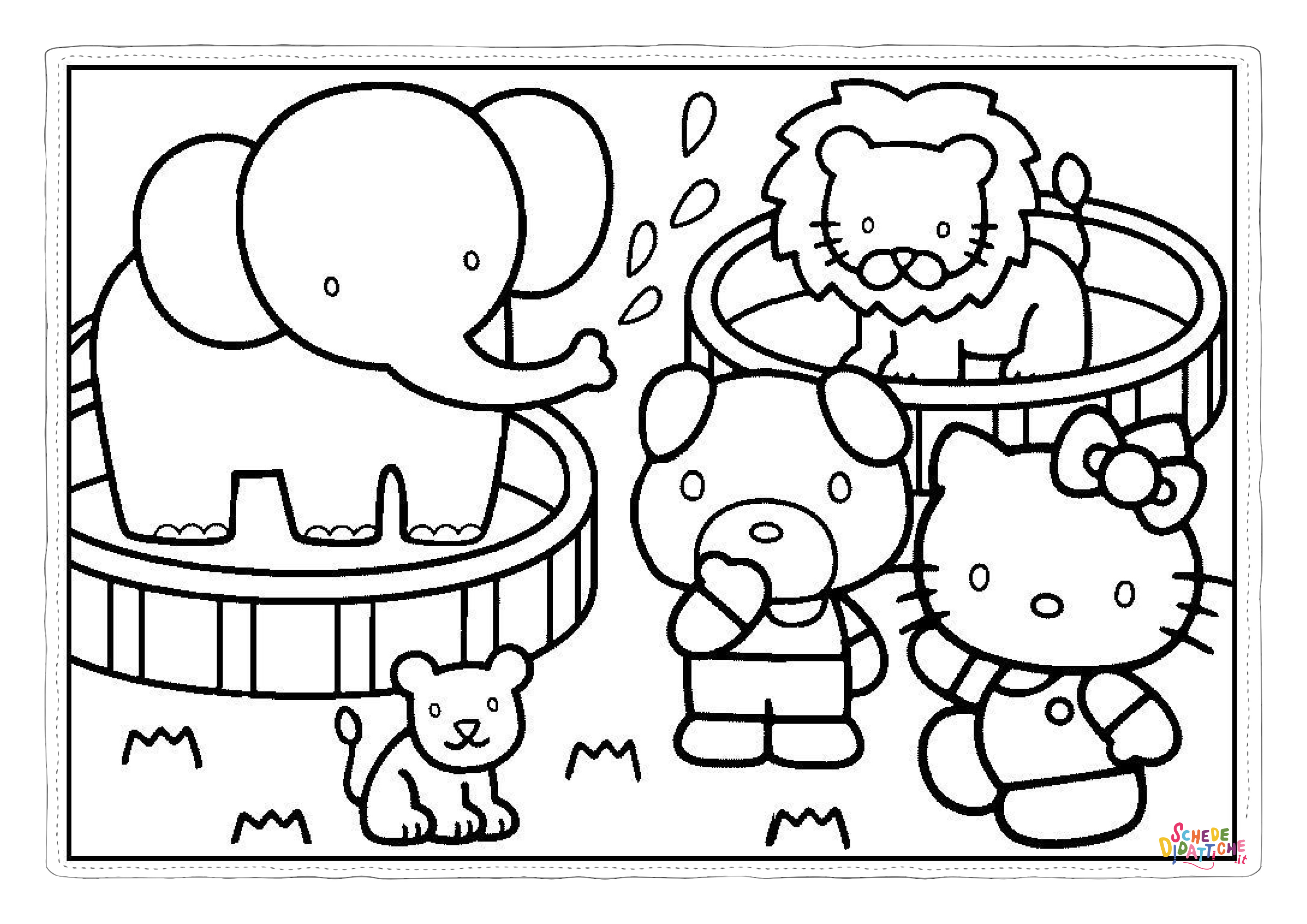Disegno "Disegno di Hello Kitty da stampare e colorare 202" Disegno di Hello Kitty da stampare e colorare 202