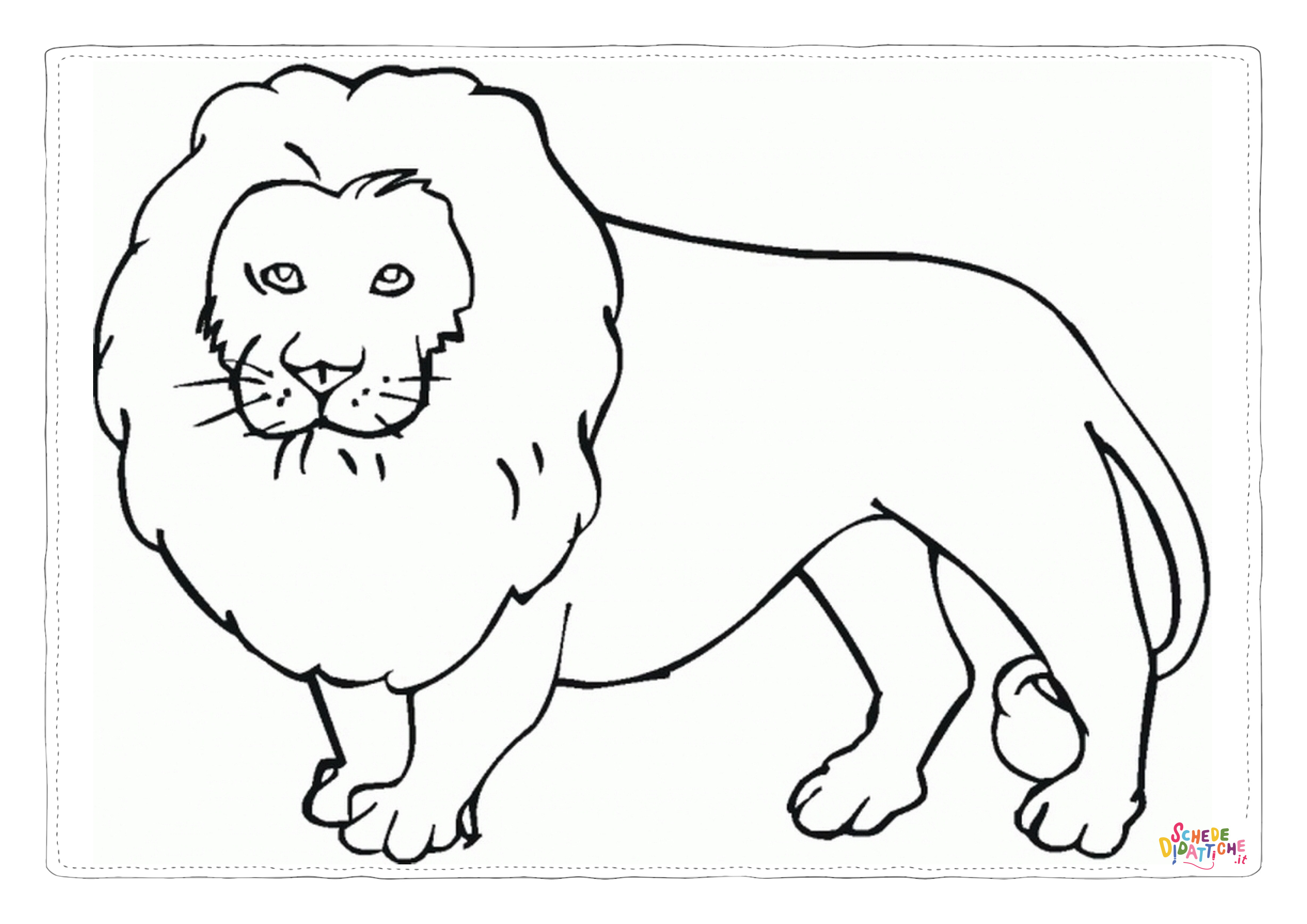 Disegno "Disegno di leone da stampare e colorare 87" Disegno di leone da stampare e colorare 87
