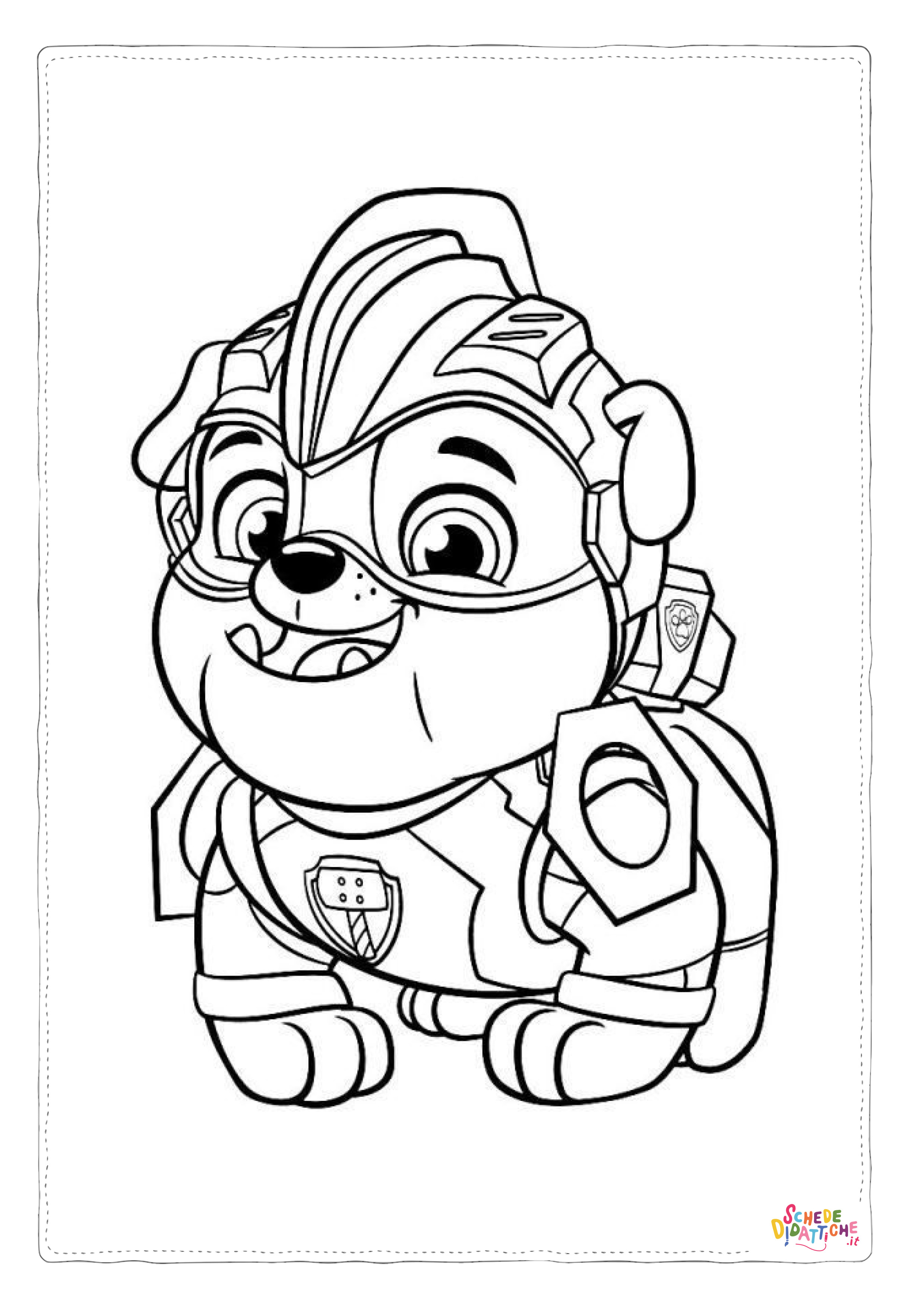Disegno "Disegno di Paw Patrol - Cane pompiere da stampare e colorare 64" Disegno di Paw Patrol - Cane pompiere da stampare e colorare 64
