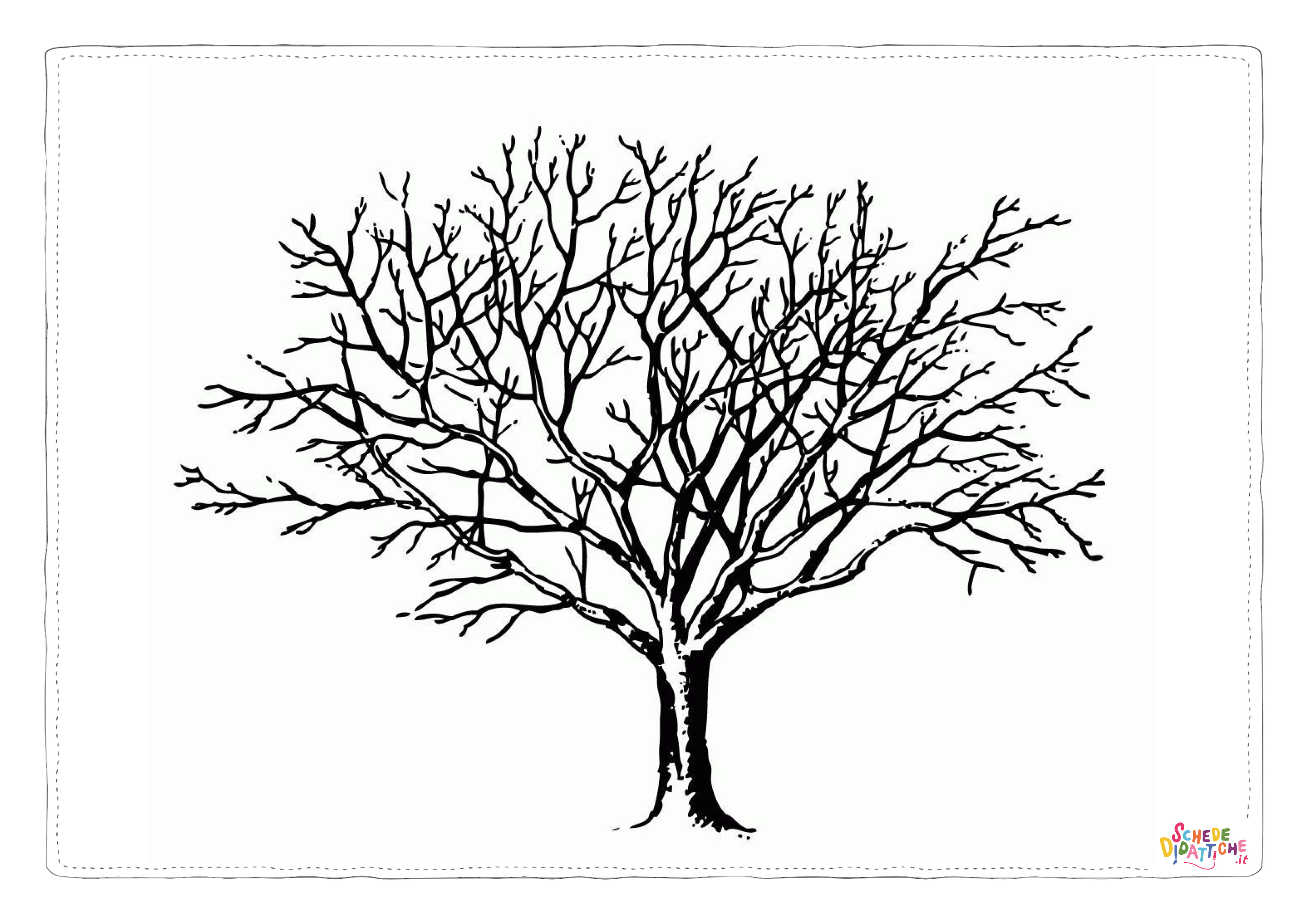 Disegno "Disegno di albero da stampare e colorare 118" Disegno di albero da stampare e colorare 118
