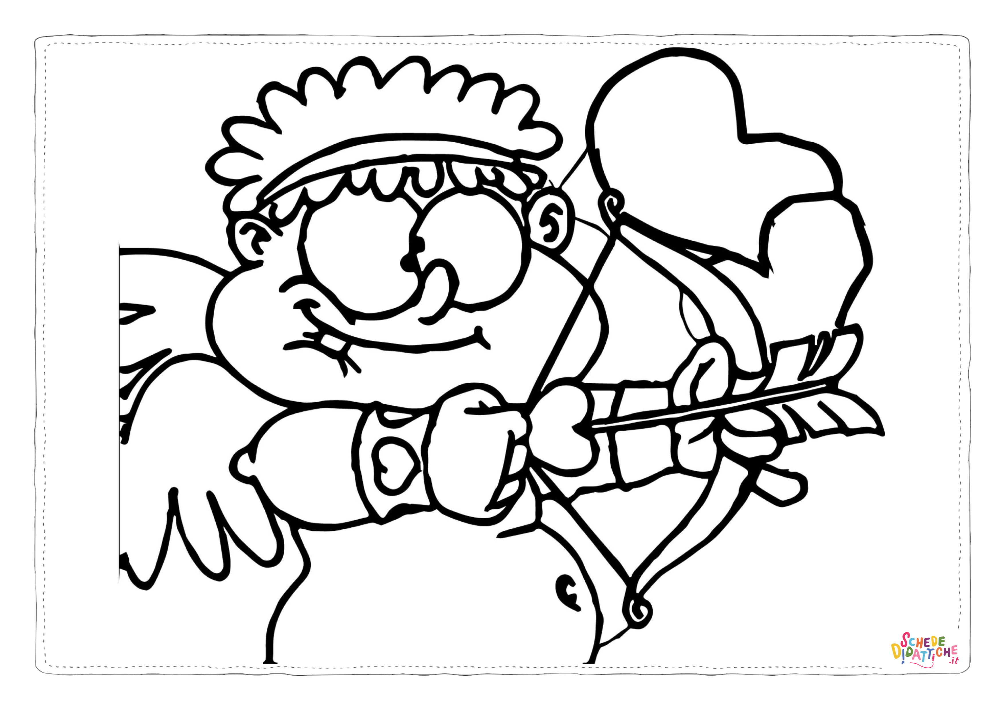 Disegno "Disegno di San Valentino da stampare e colorare 21" Disegno di San Valentino da stampare e colorare 21