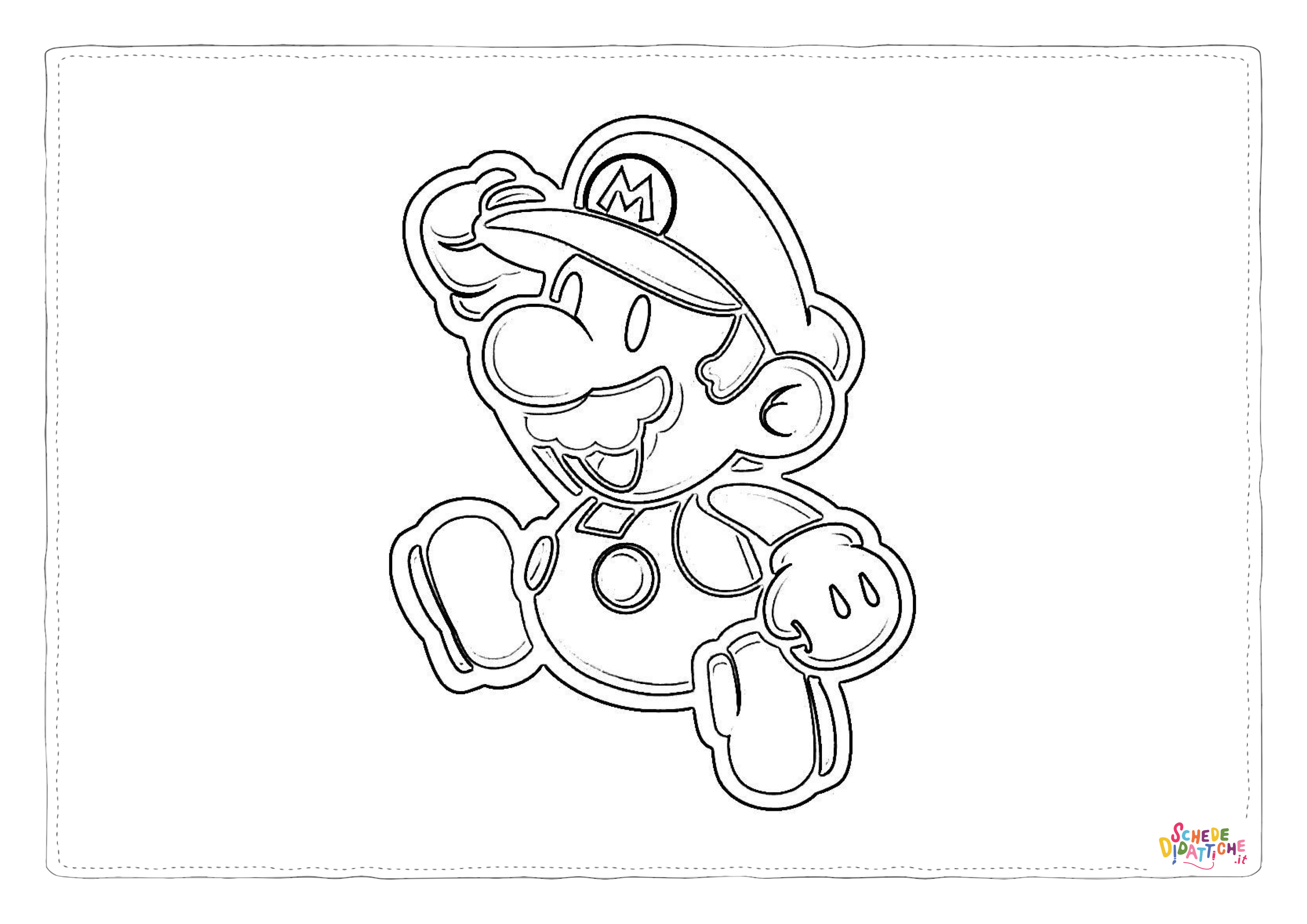 Disegno "Disegno di Super Mario da stampare e colorare 27" Disegno di Super Mario da stampare e colorare 27