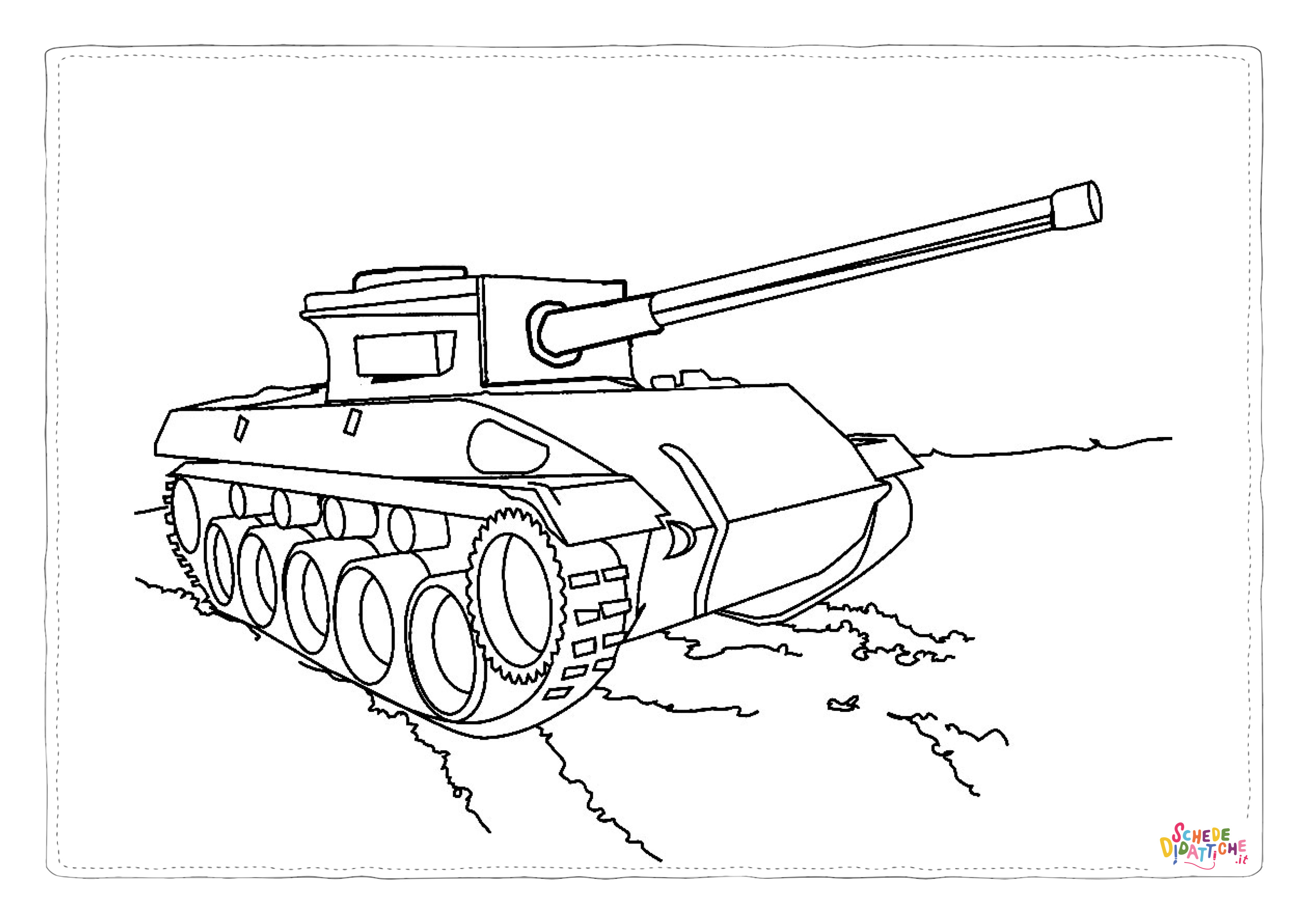 Disegno "Disegno di carro armato da stampare e colorare 15" Disegno di carro armato da stampare e colorare 15