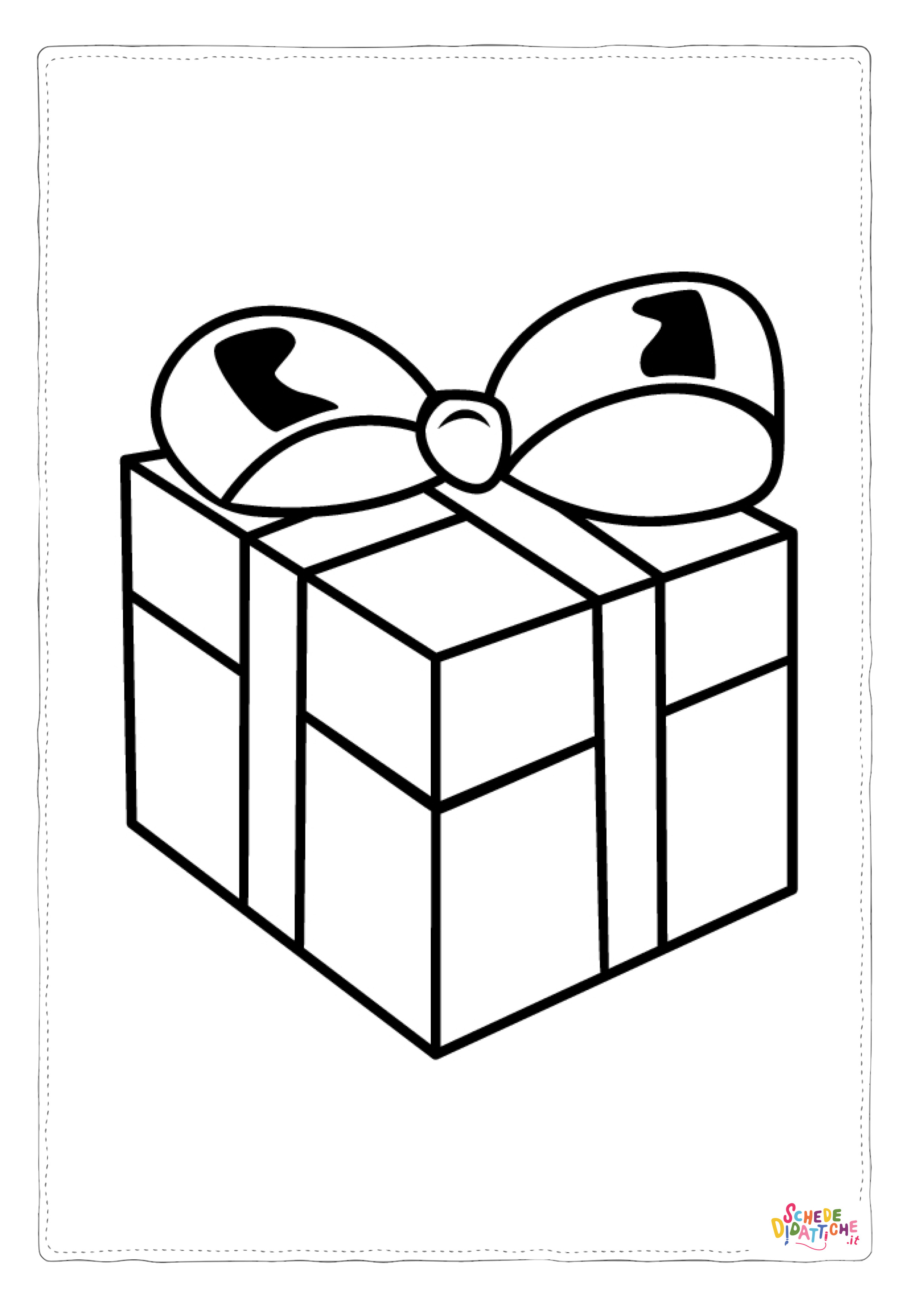 Disegno "Disegno di regalo da stampare e colorare 5" Disegno di regalo da stampare e colorare 5