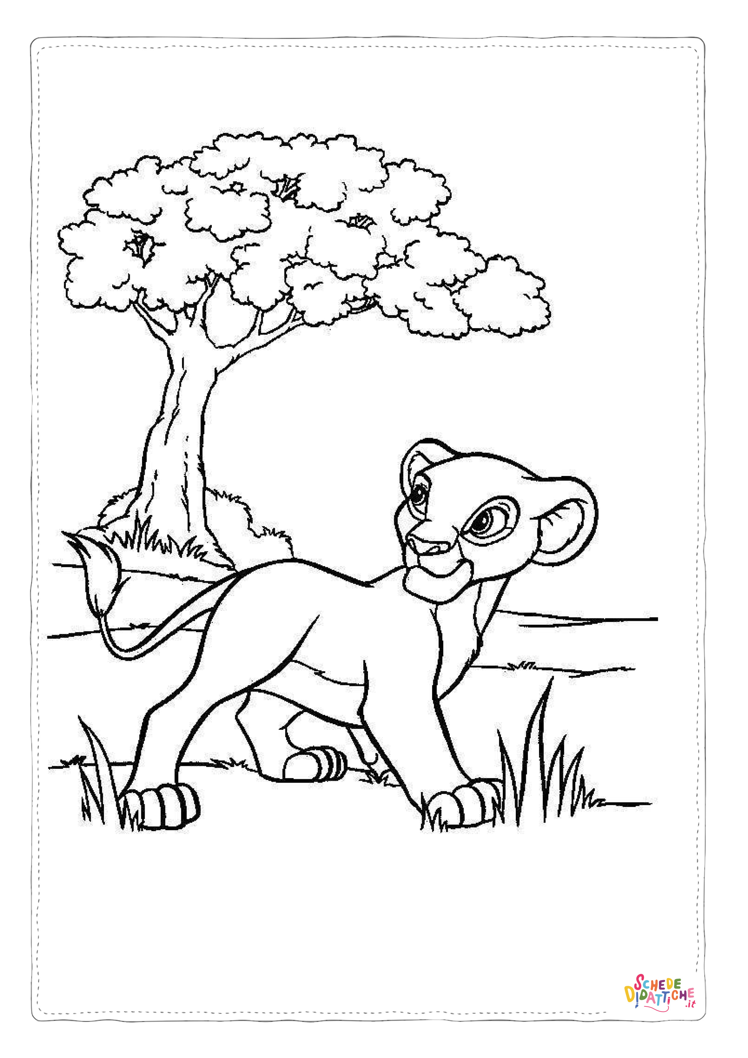 Disegno di leone da stampare e colorare 22