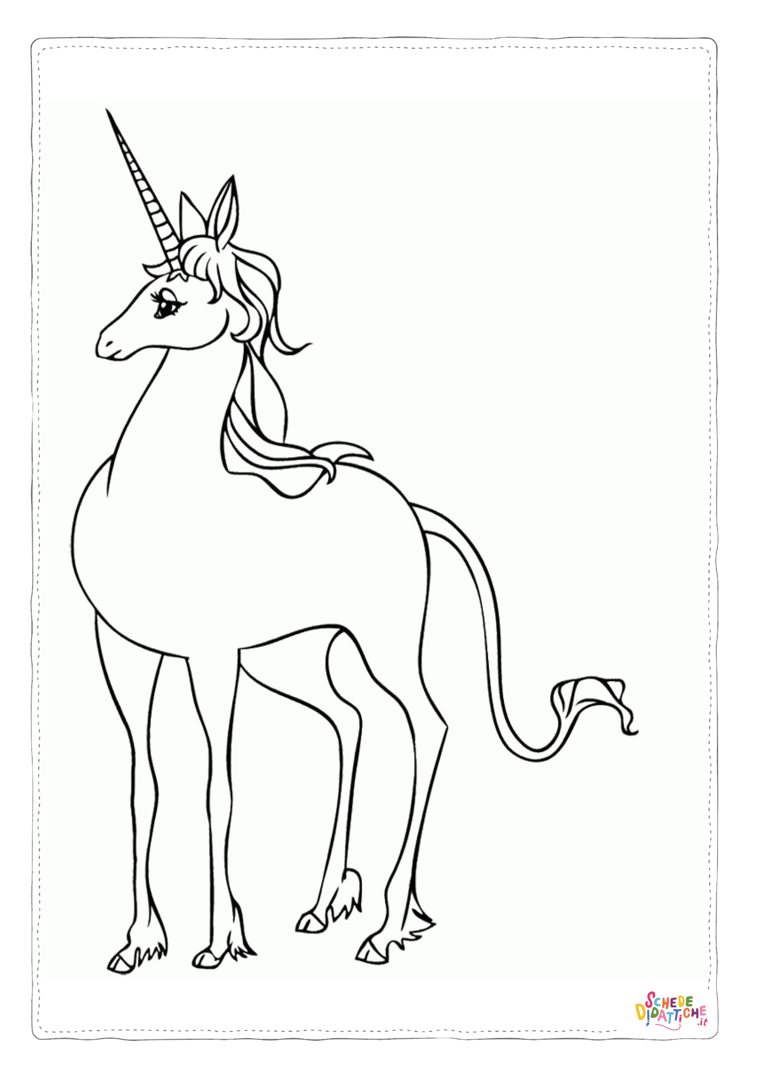 Disegno "Disegno di unicorno da stampare e colorare 170" Disegno di unicorno da stampare e colorare 170