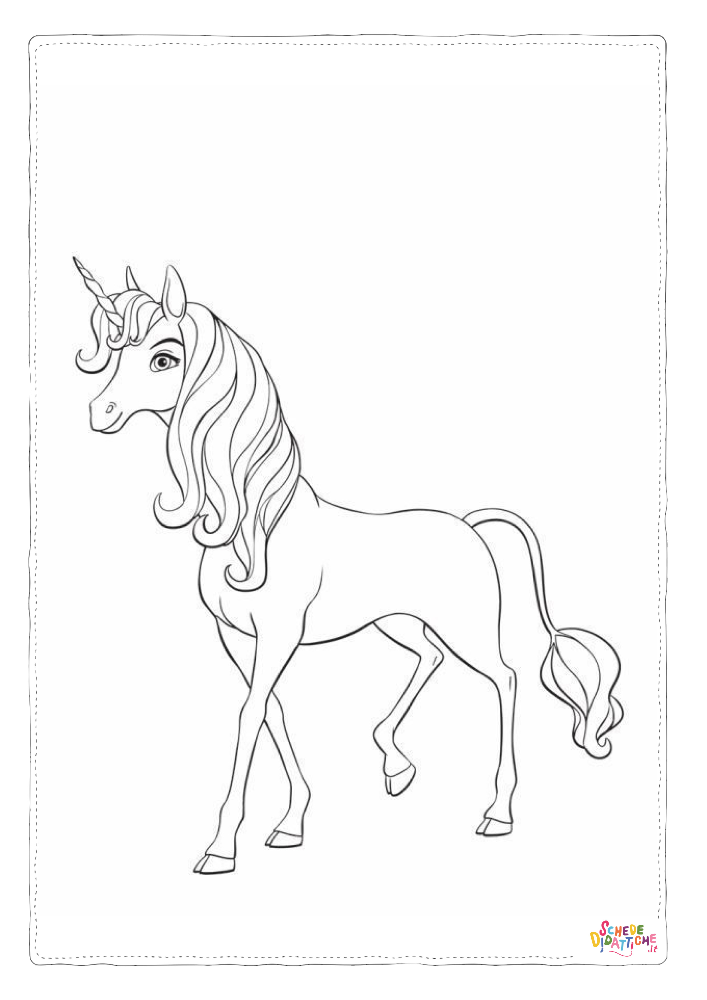 Disegno "Disegno di unicorno da stampare e colorare 78" Disegno di unicorno da stampare e colorare 78