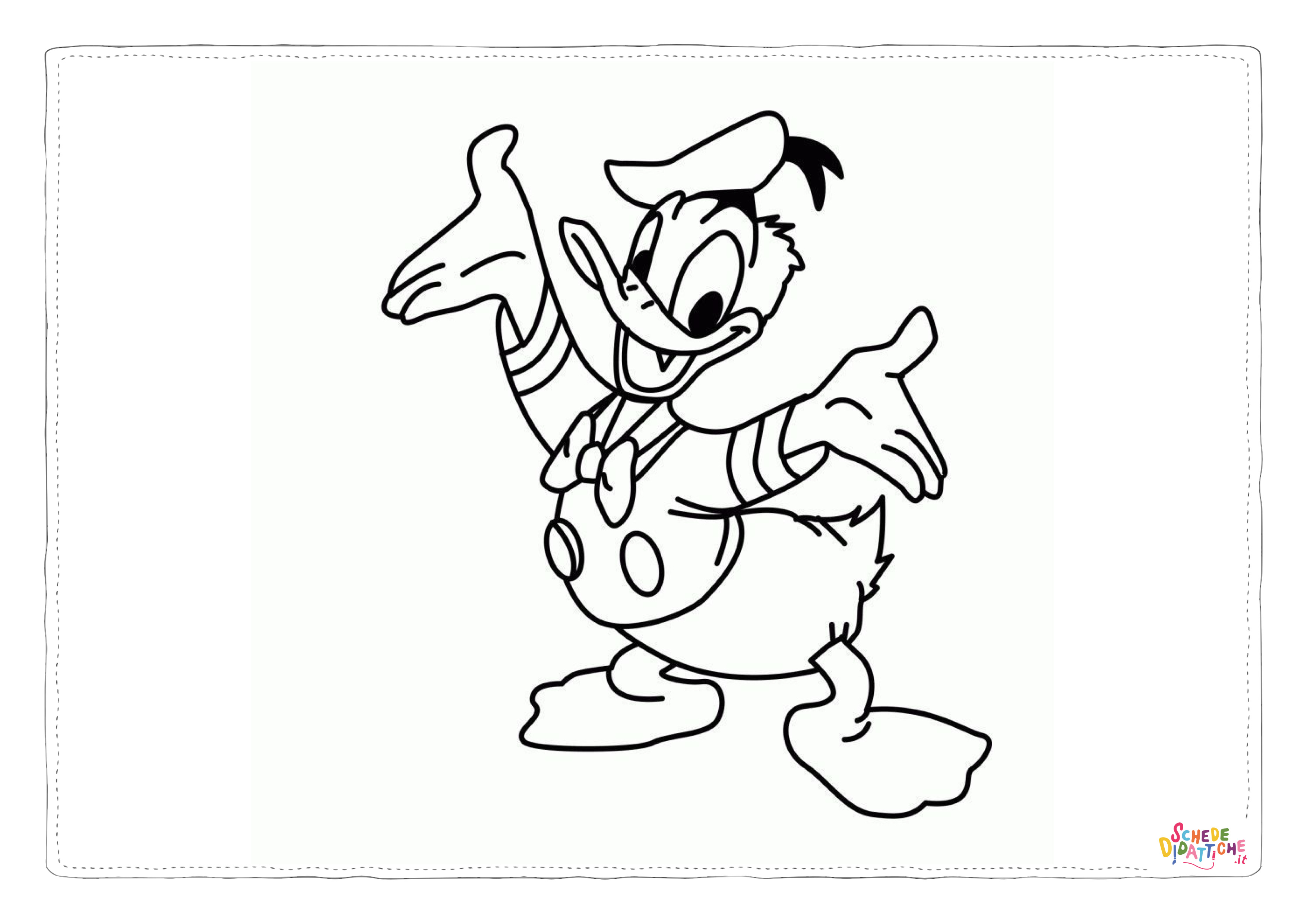 Disegno "Disegno di Paperino da stampare e colorare 85" Disegno di Paperino da stampare e colorare 85