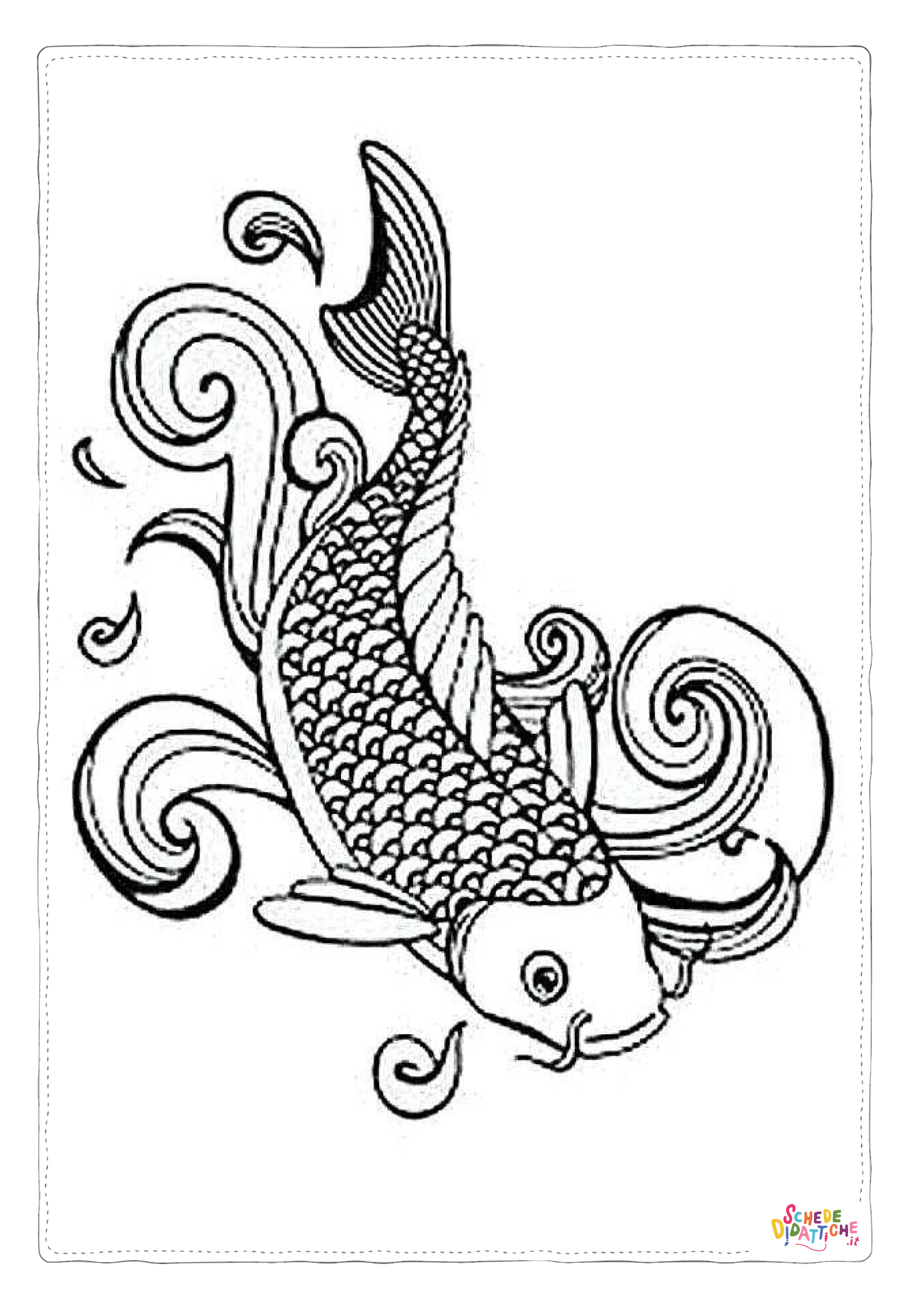Disegno di pesce da stampare e colorare 108