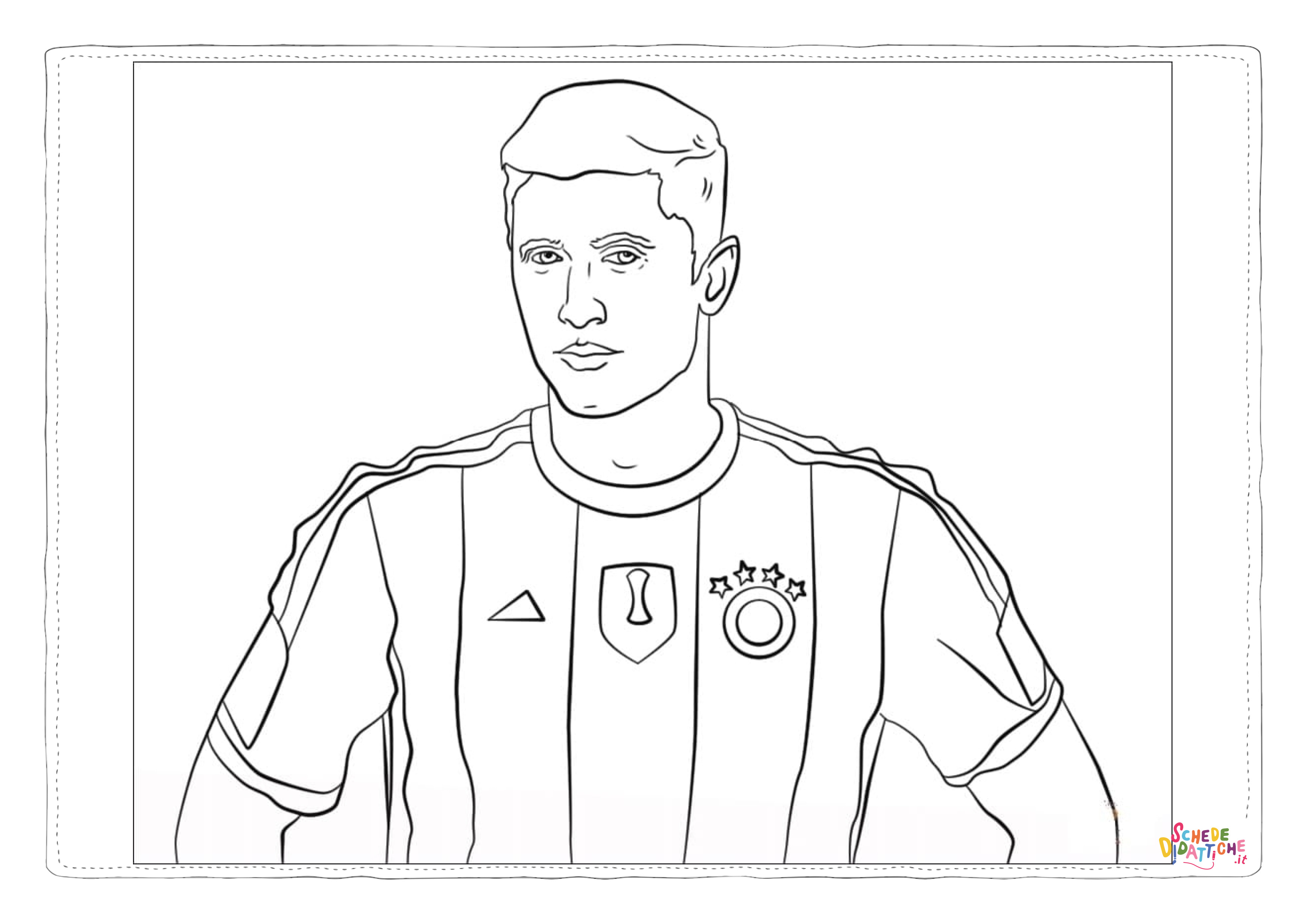 Disegno di calciatore professionista da stampare e colorare 14