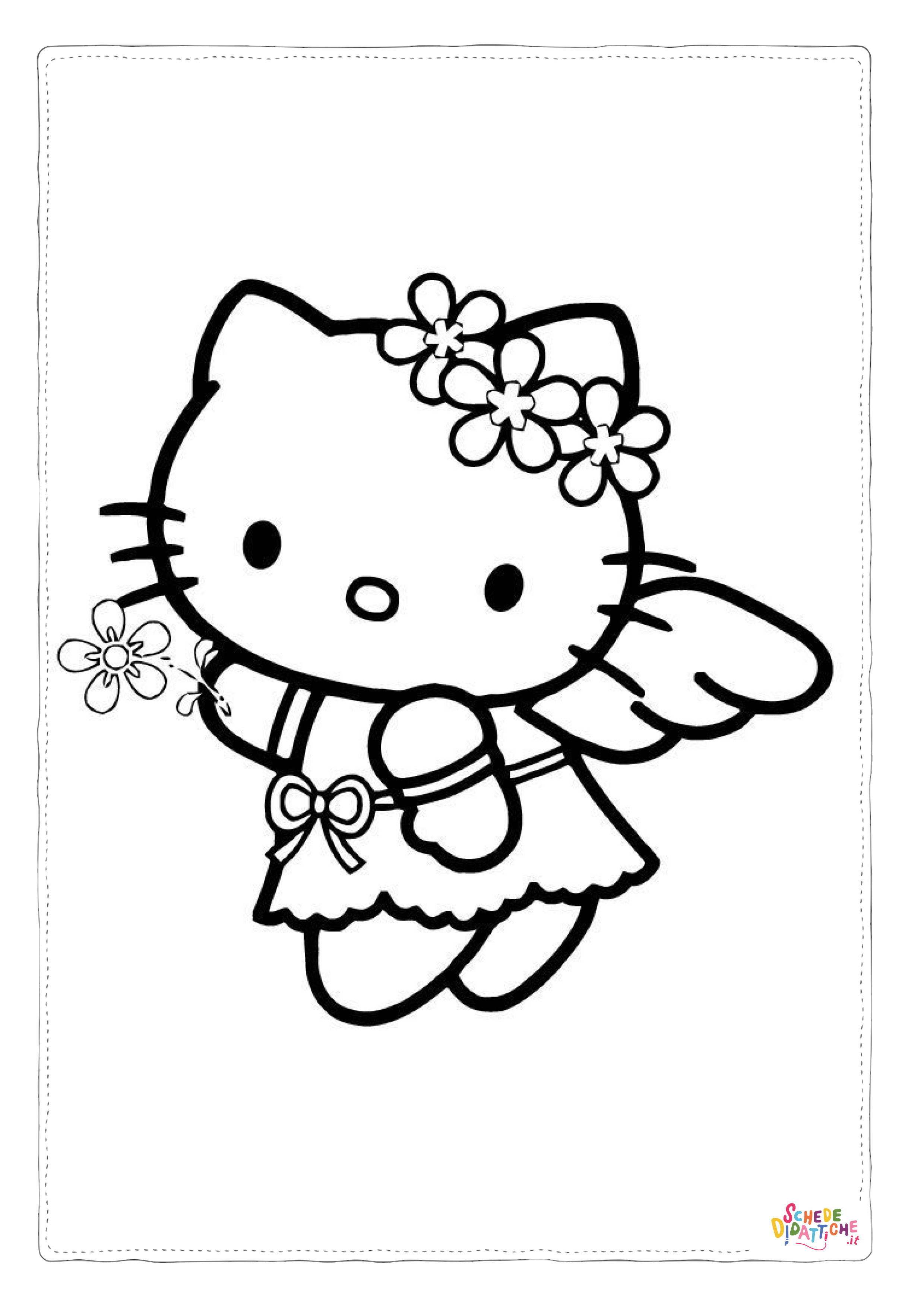 Disegno "Disegno di Hello Kitty da stampare e colorare 184" Disegno di Hello Kitty da stampare e colorare 184