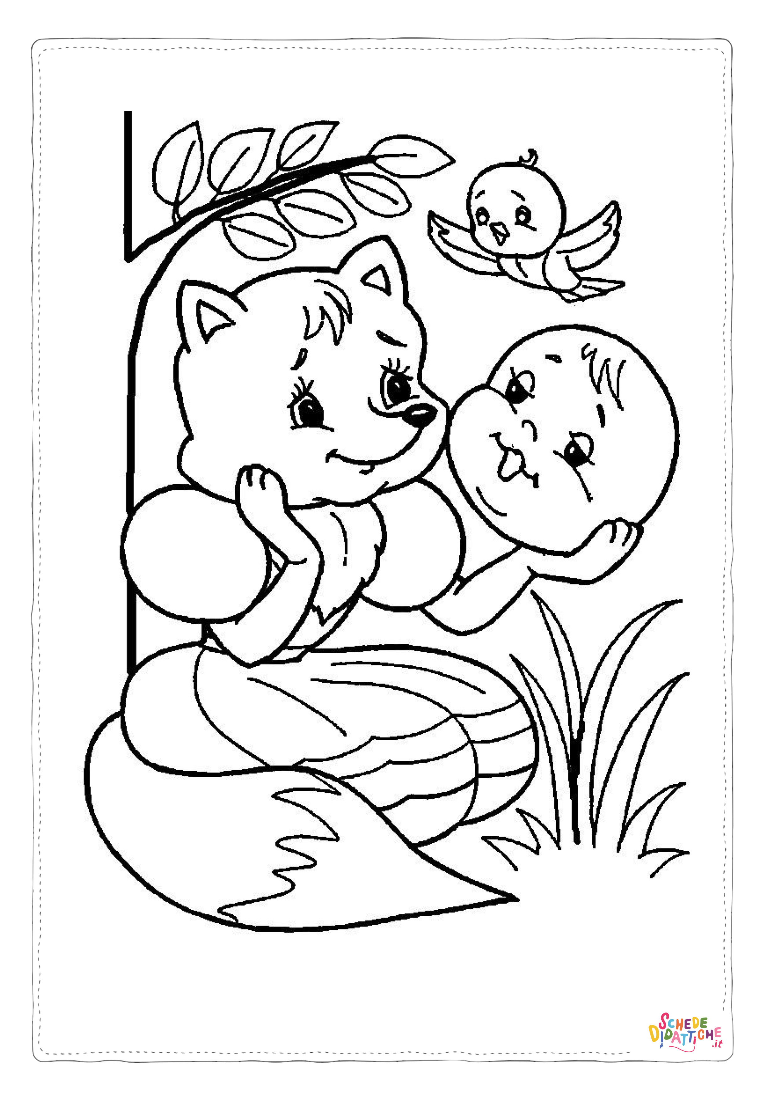 Disegno "Disegno di volpe da stampare e colorare 28" Disegno di volpe da stampare e colorare 28