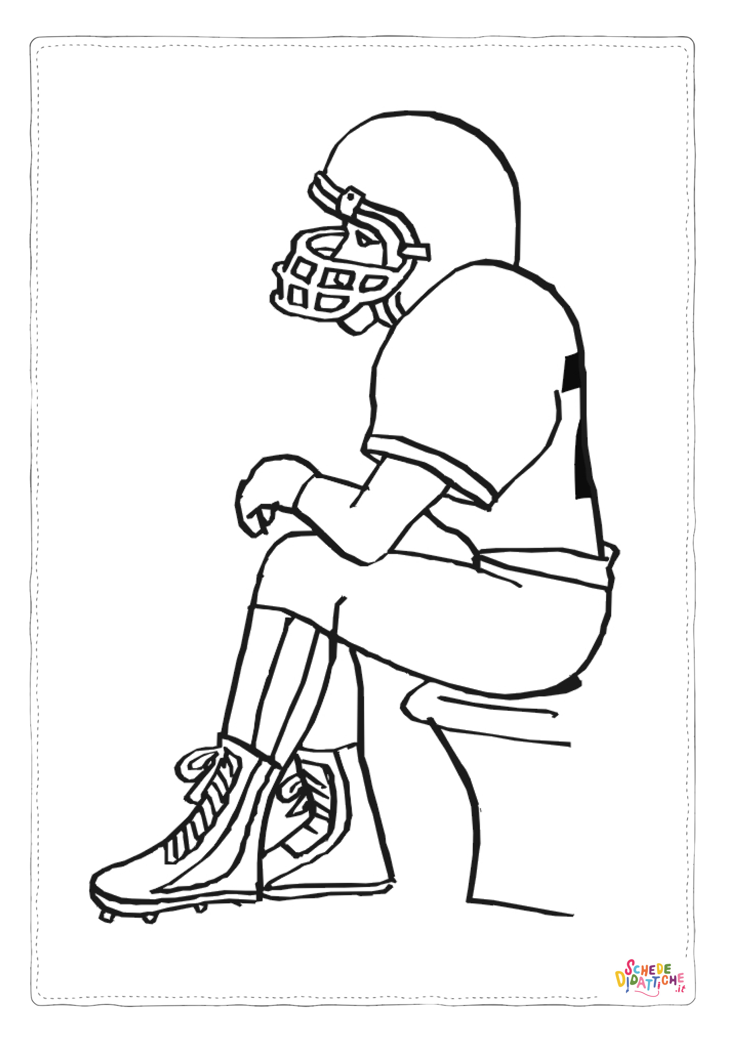 Disegno "Disegno di football americano da stampare e colorare 99" Disegno di football americano da stampare e colorare 99