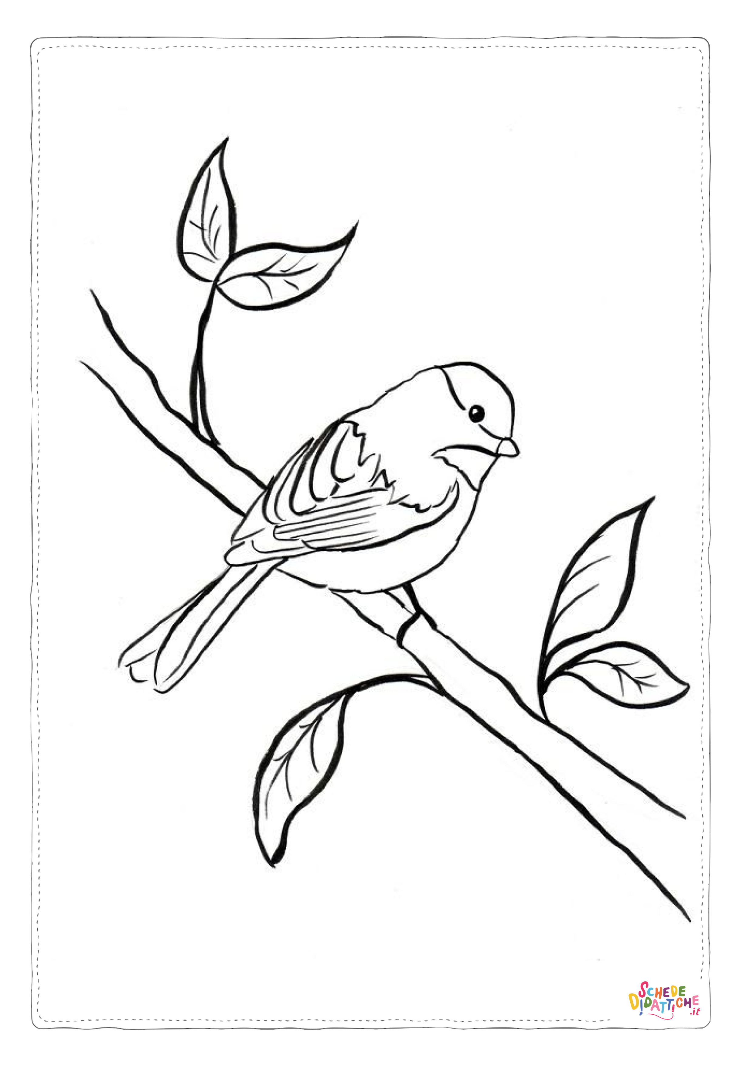 Disegno "Disegno di passero da stampare e colorare 86" Disegno di passero da stampare e colorare 86