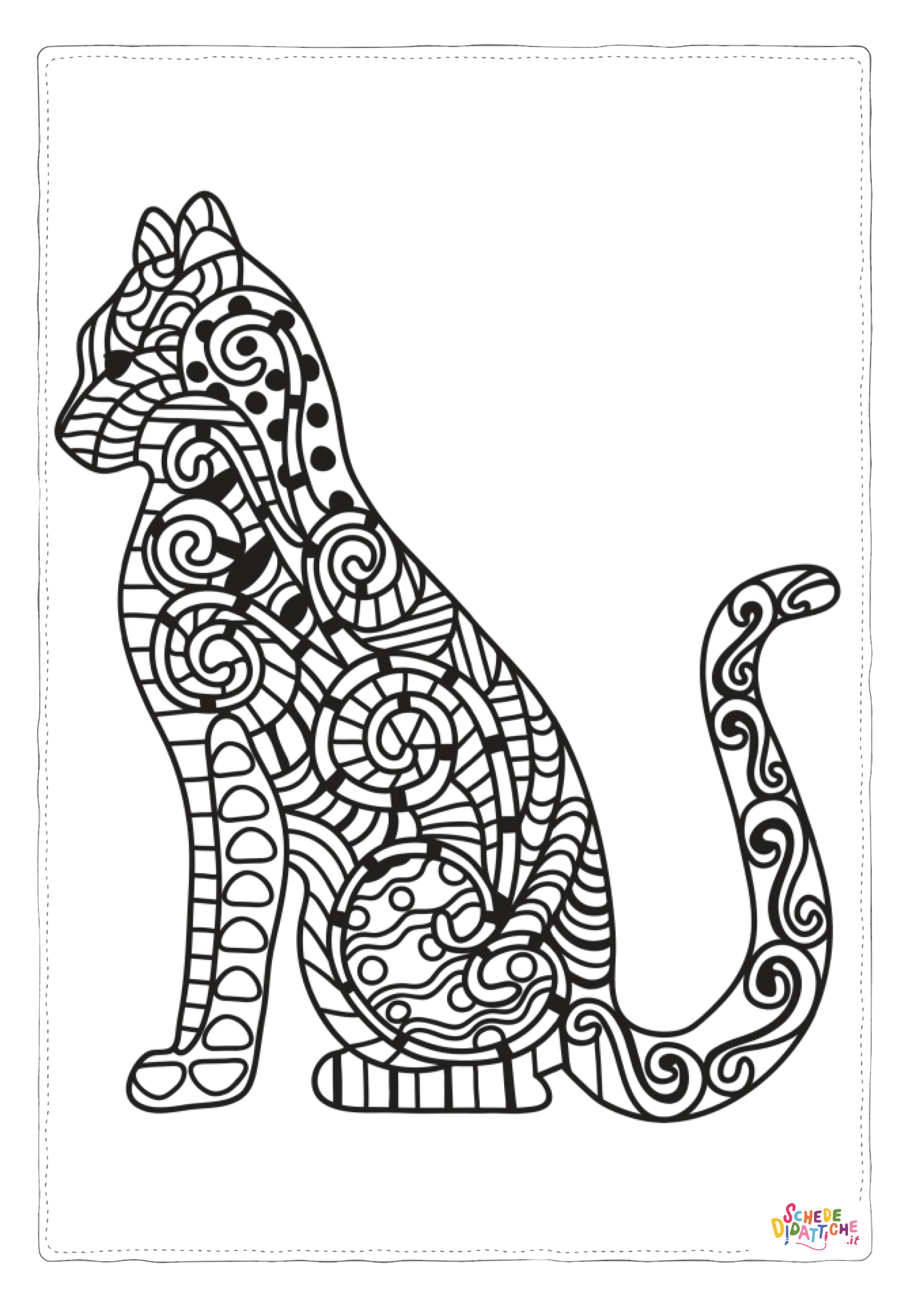 Disegno di mandala da stampare e colorare 101