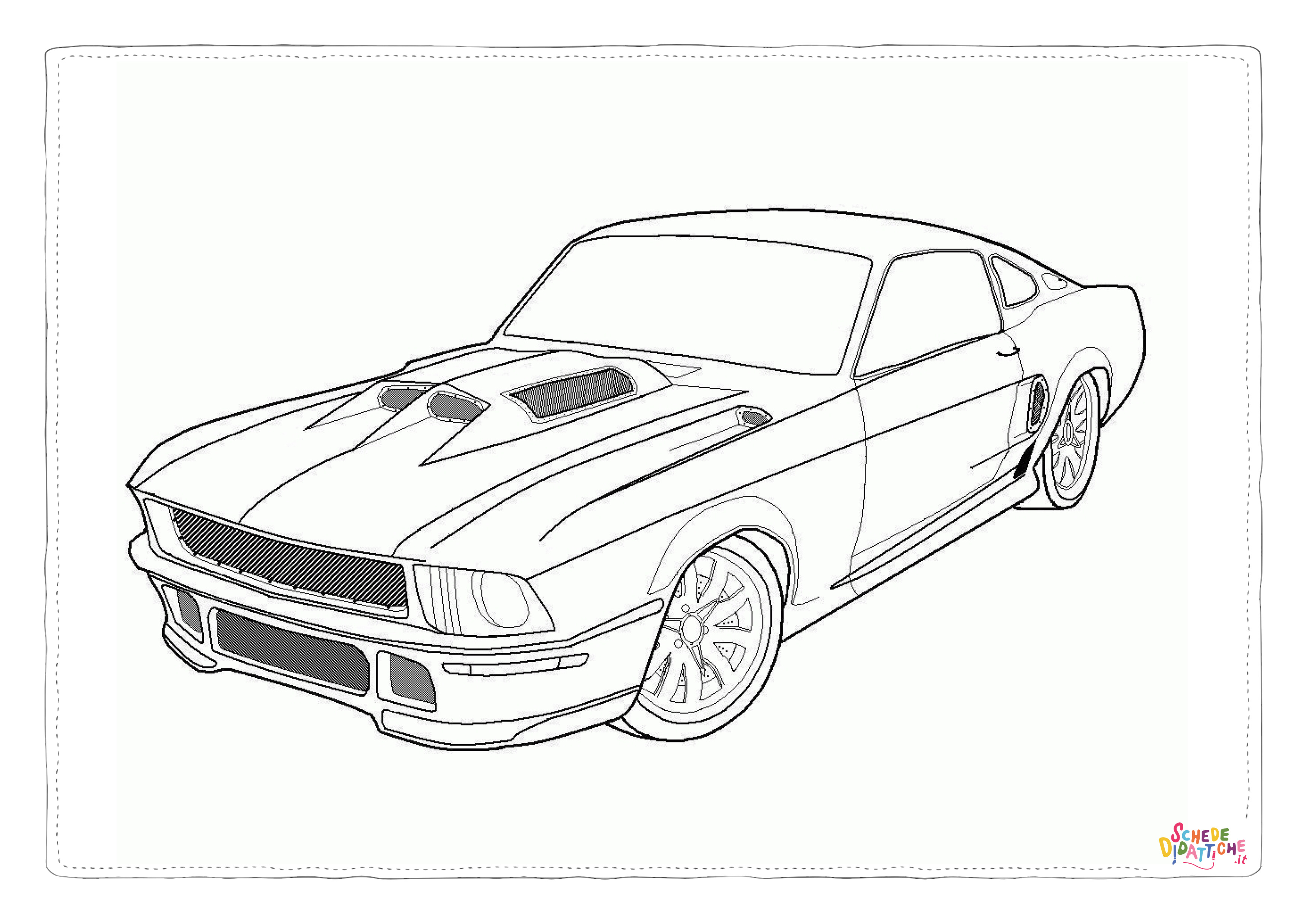 Disegno "Disegno di automobile da stampare e colorare 346" Disegno di automobile da stampare e colorare 346