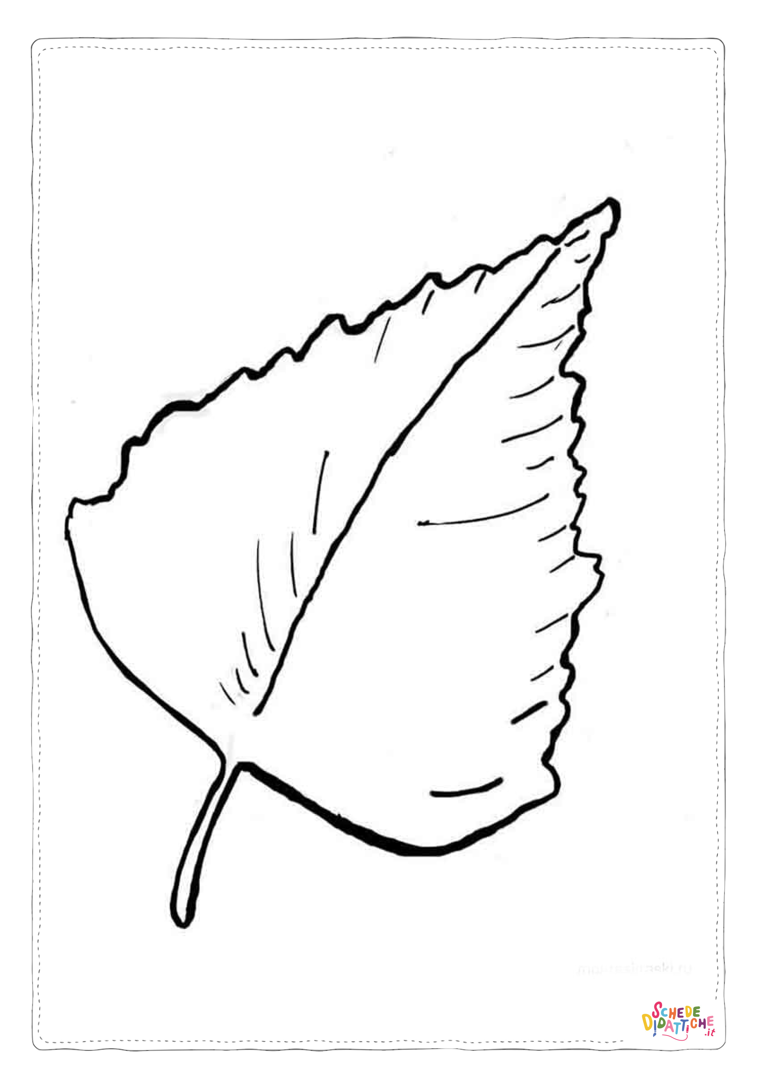 Disegno "Disegno di foglia da stampare e colorare 176" Disegno di foglia da stampare e colorare 176