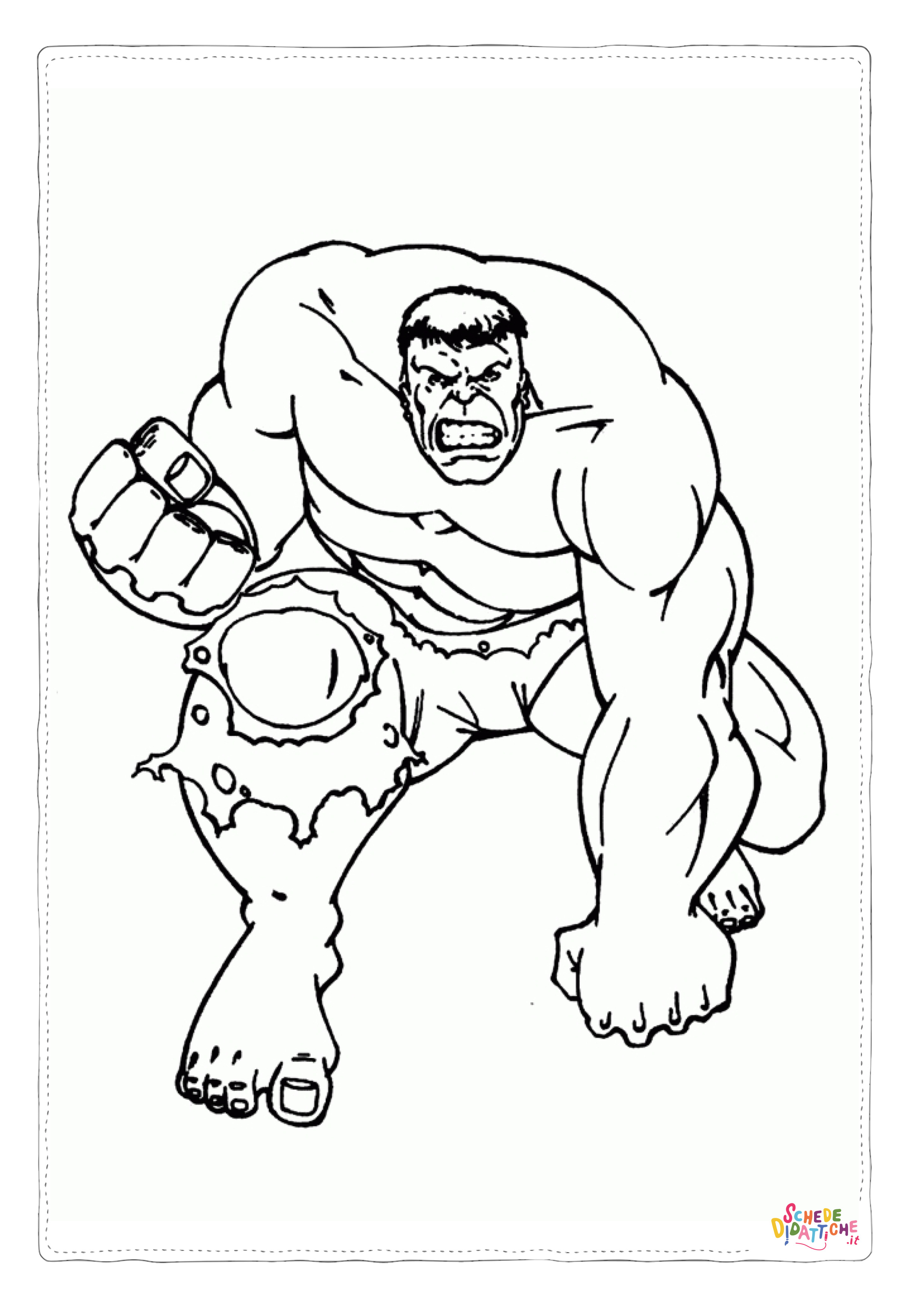Disegno di Hulk da stampare e colorare 137